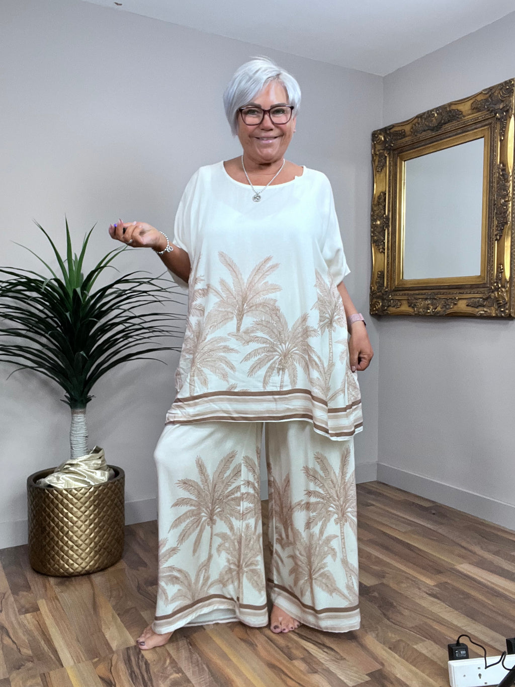 🔥 Sale No Return - Palm Tree  Palazzo ONLY