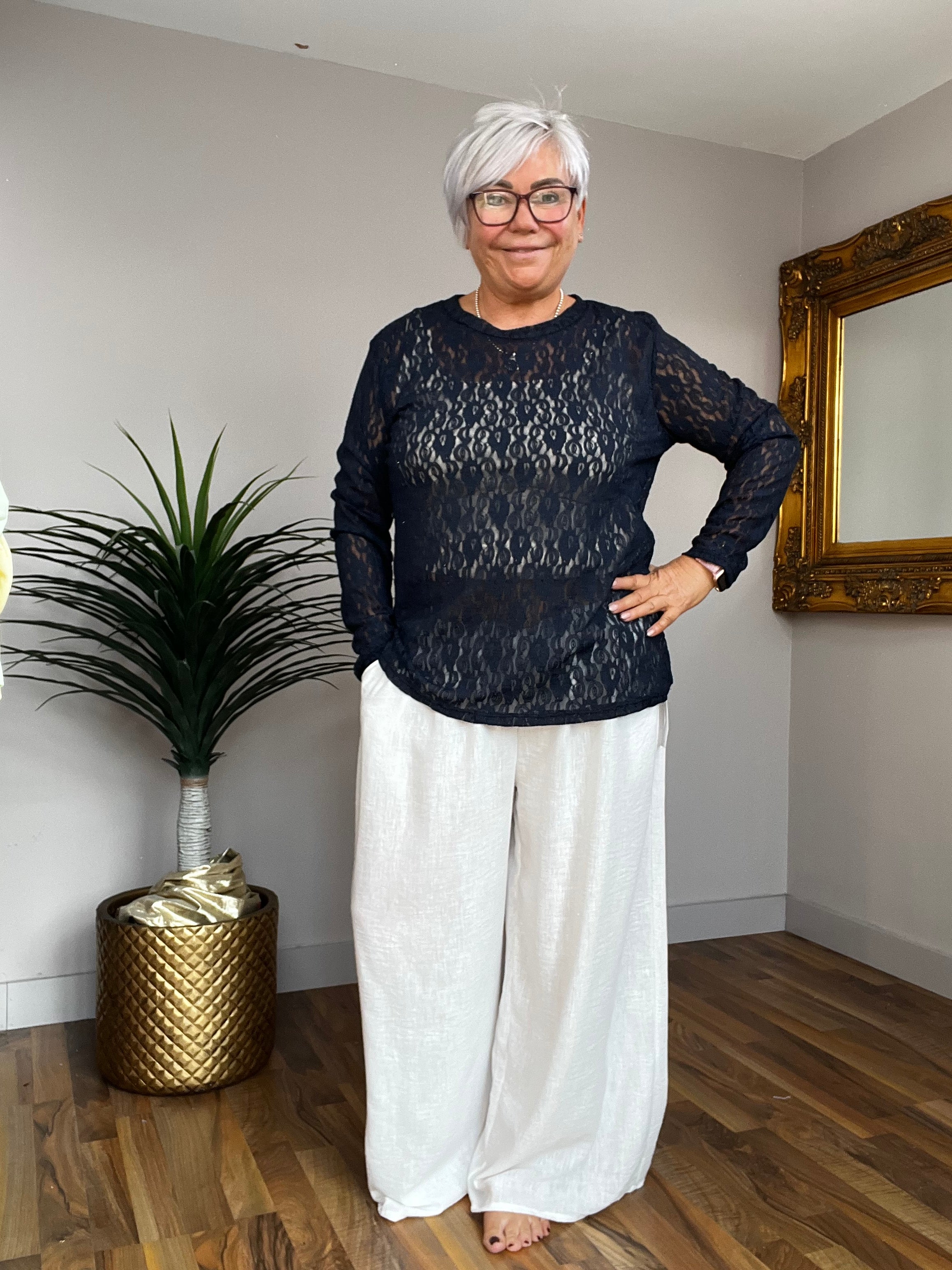 Lace Long Sleeve Top