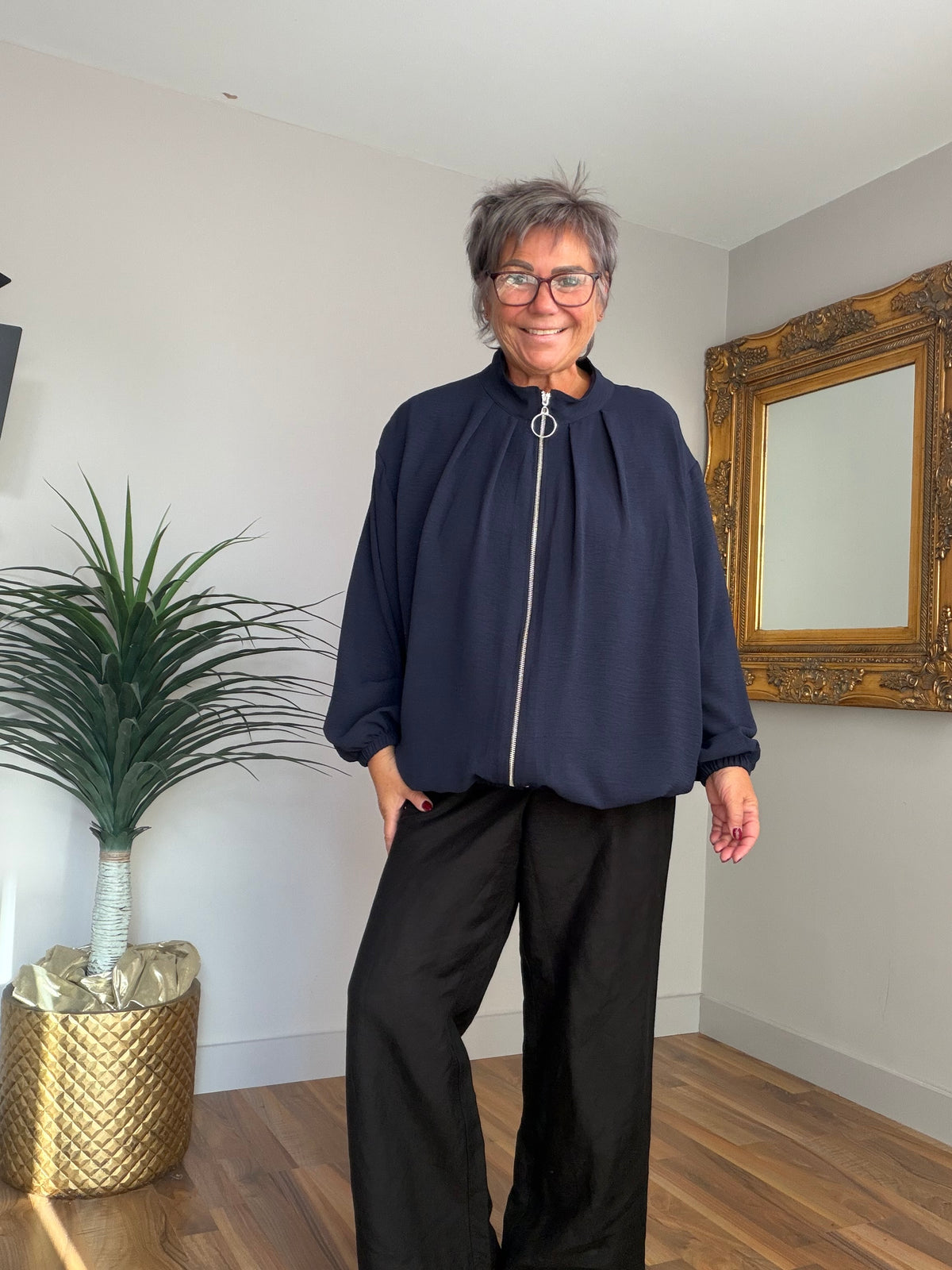 Funnel Neck Lightweight Jacket