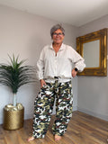 Camo Barrel Leg Pants