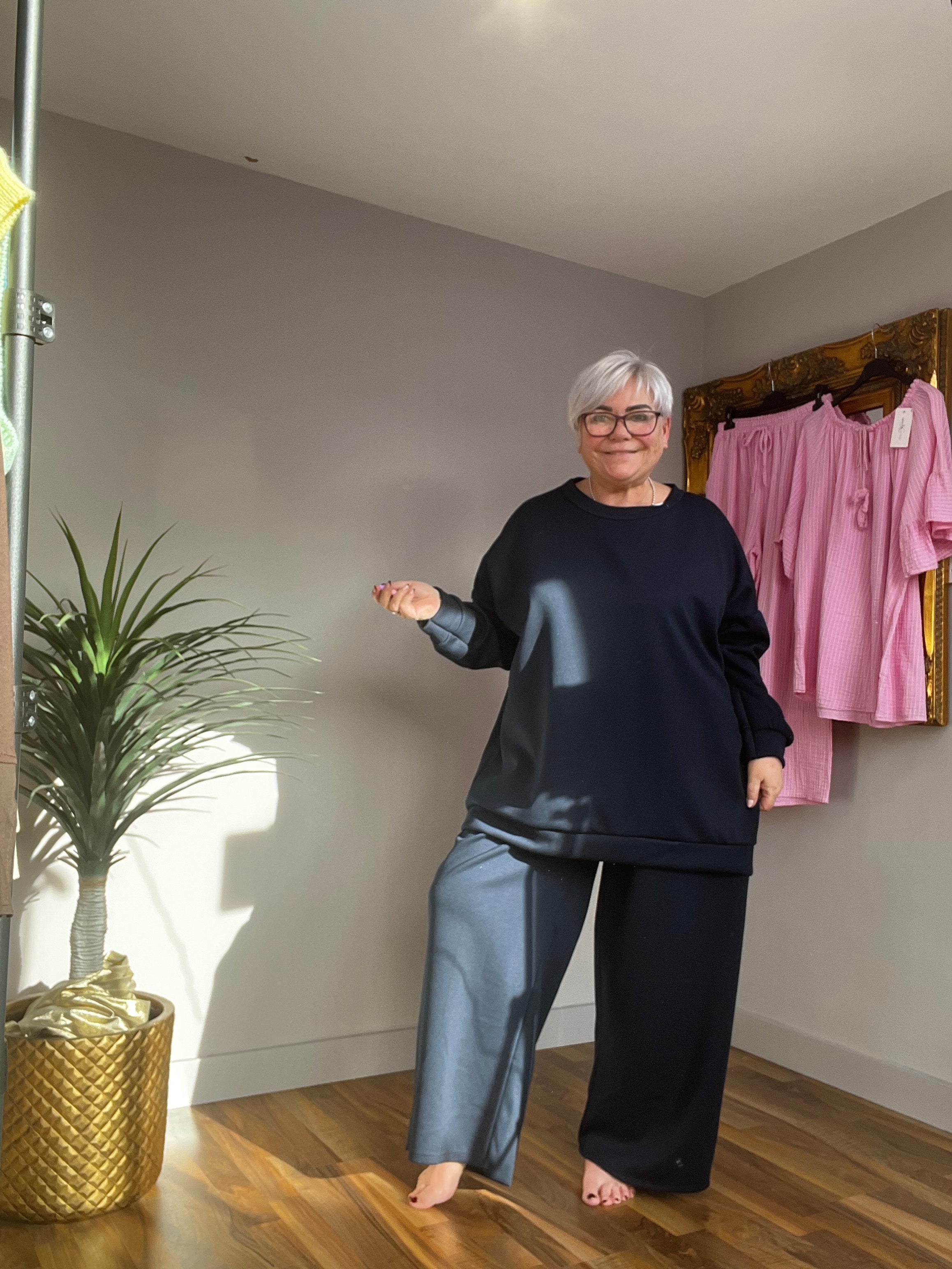 Plain Scuba Loungewear Set