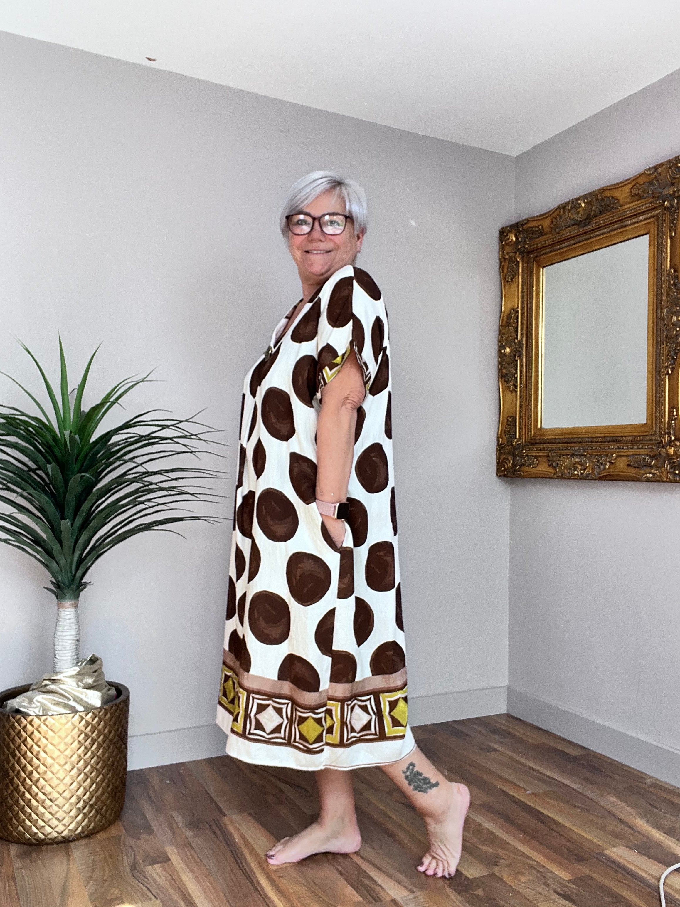 Stunning Polka Dot Shirt Dress