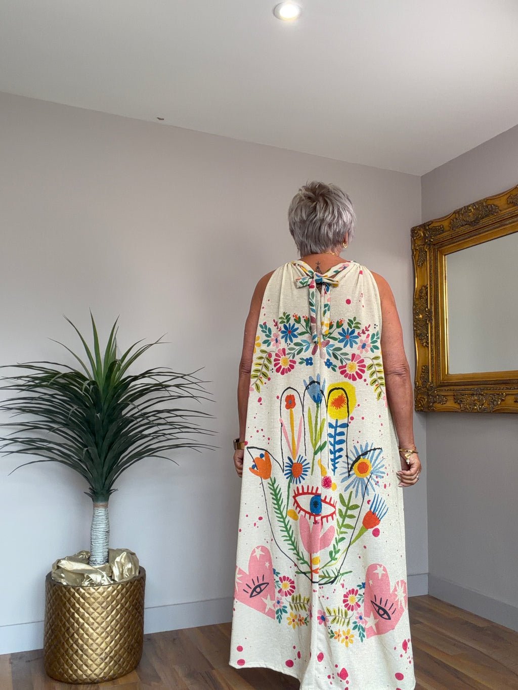 Halter Beck Hamza Lurex Dress