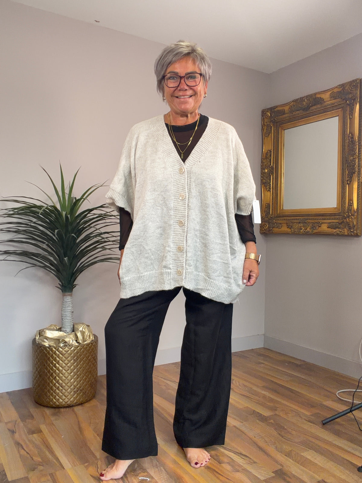 Cora Short Sleeve Button Cardigan