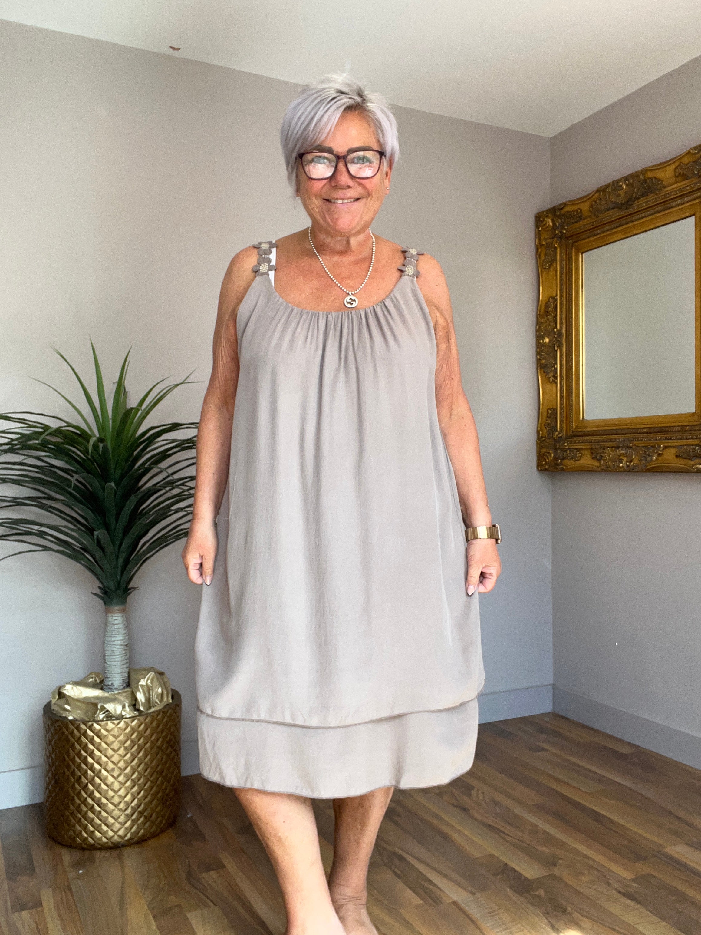Daisy Strap Tunic Dress