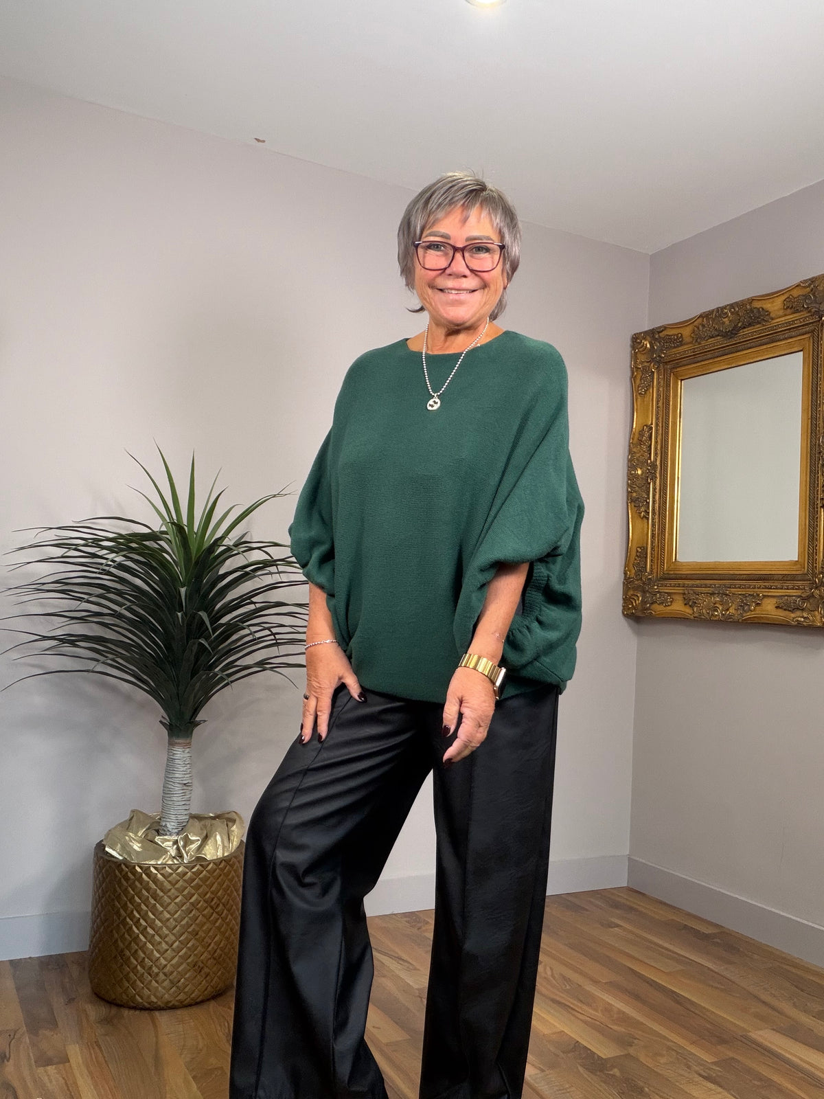 Slouch Balloon Sleeve Knit Top