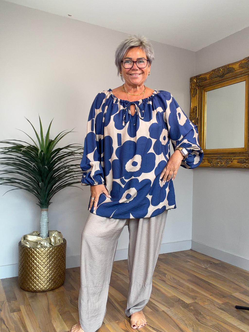 Bardot Floral Top