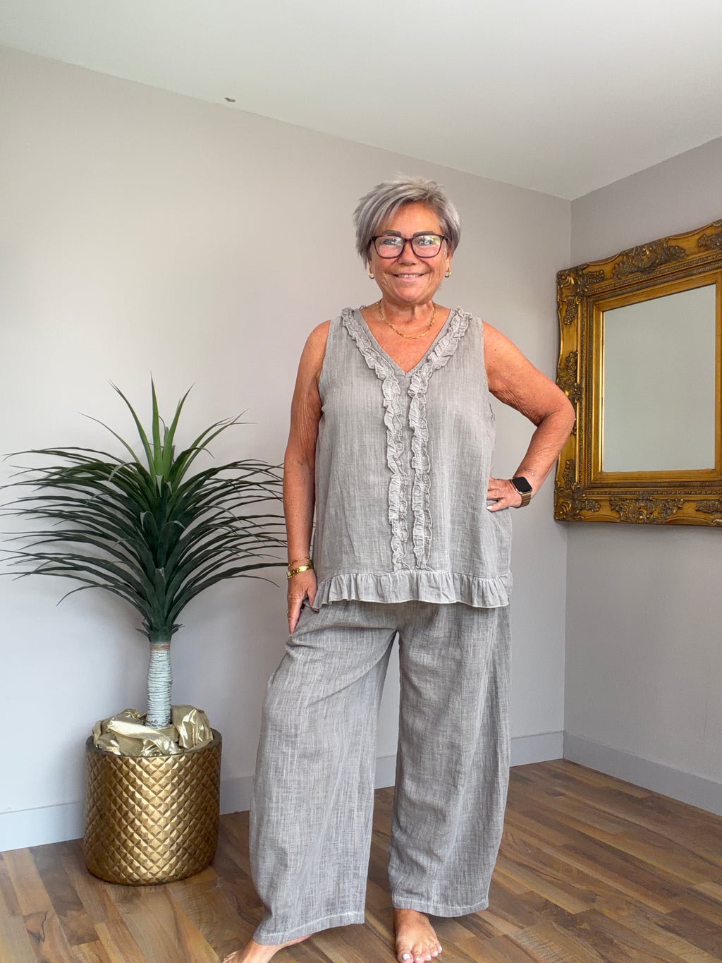 Colina Cotton Barrel Leg Pant Co-Ord