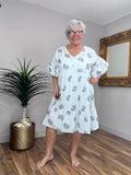🔥 Sale No Return - Cotton Lightweight Paisley Smock Style Dress/Cover Up