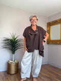 Trendy Linen Mix Crossover Jacket