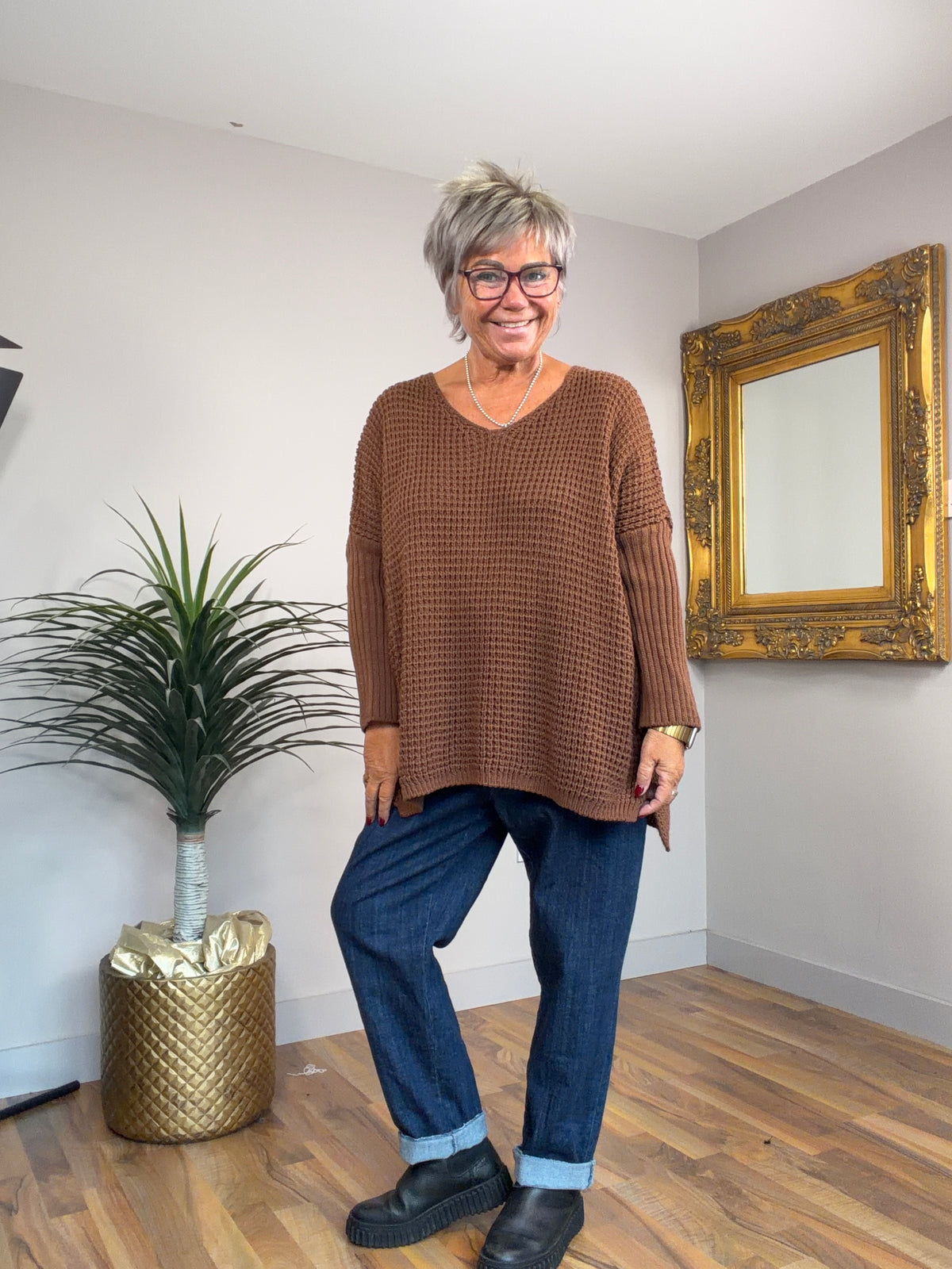 Soft Waffle Knit Top