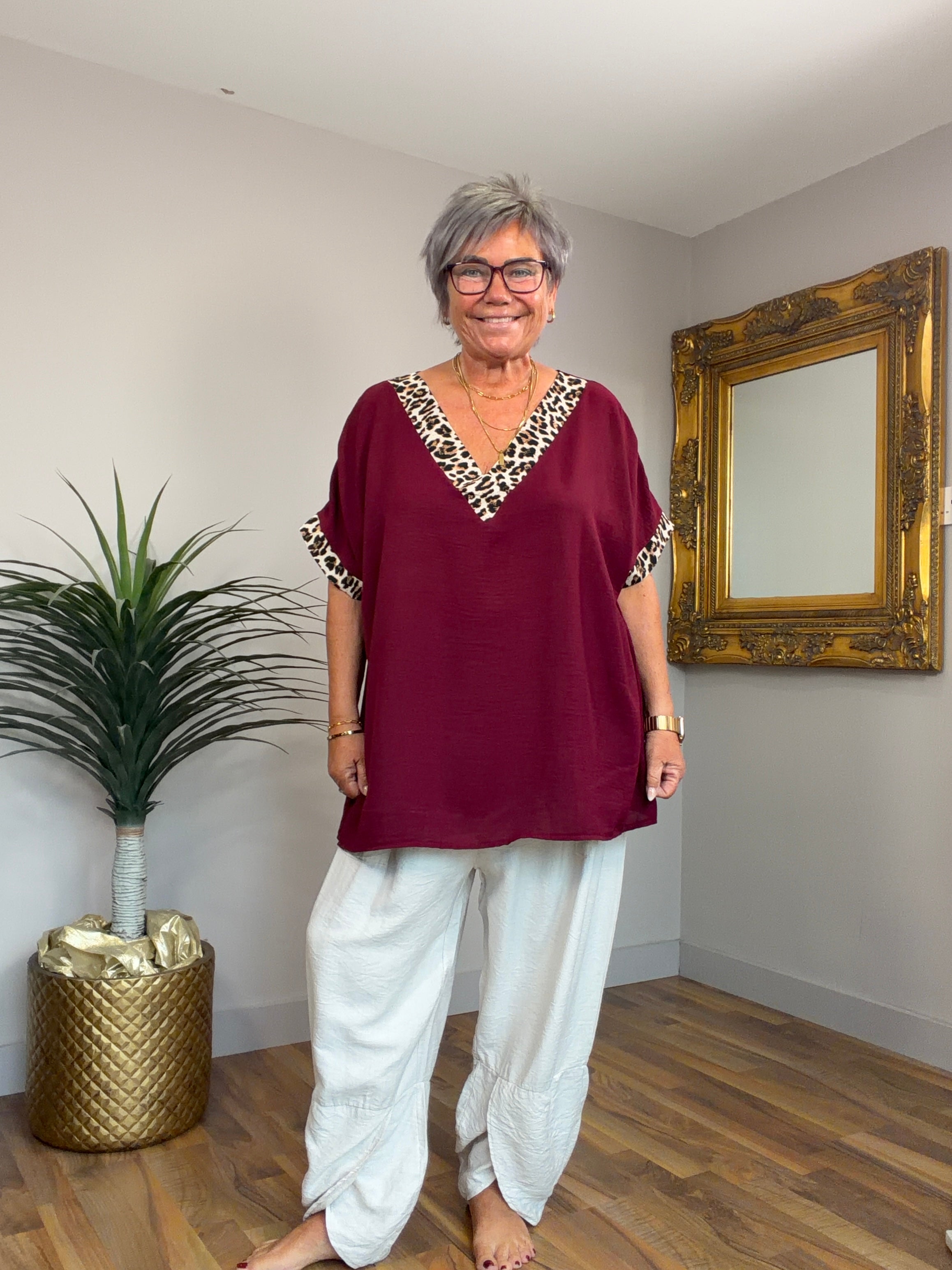 Felicity Plain Cream Tulip Pants