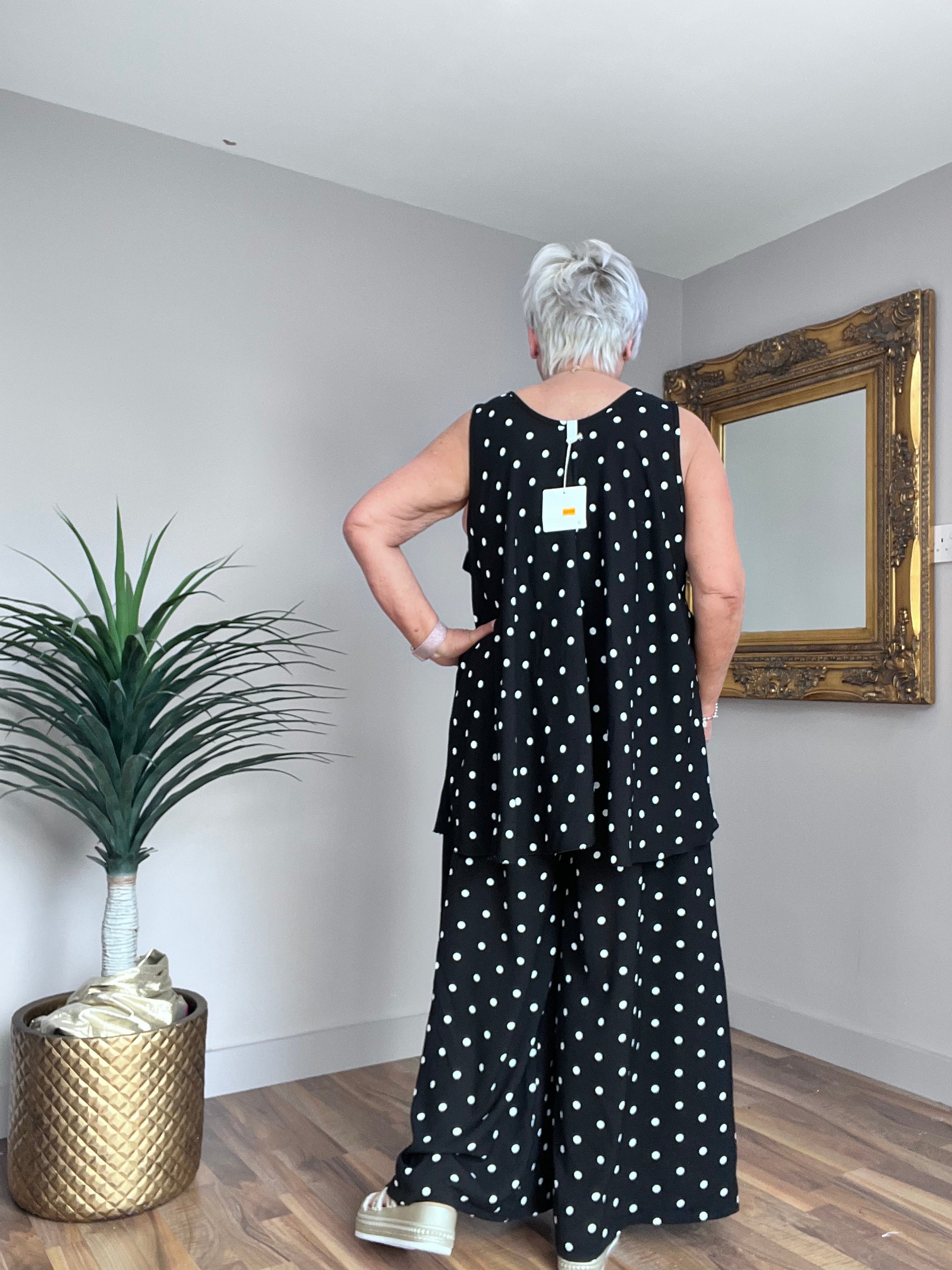 Navy Dotty Polka Dot Co Ord