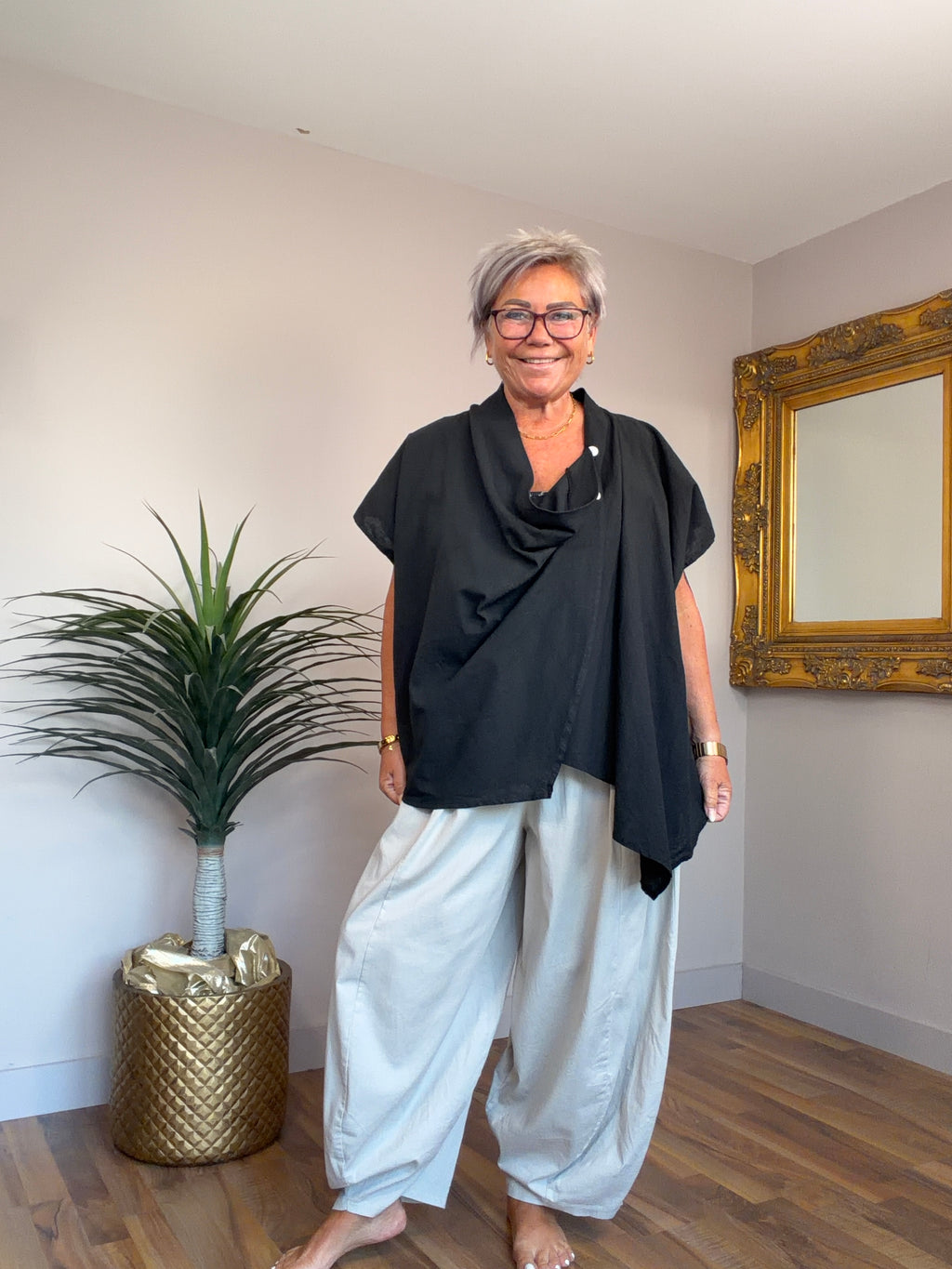 Trendy Linen Mix Crossover Jacket