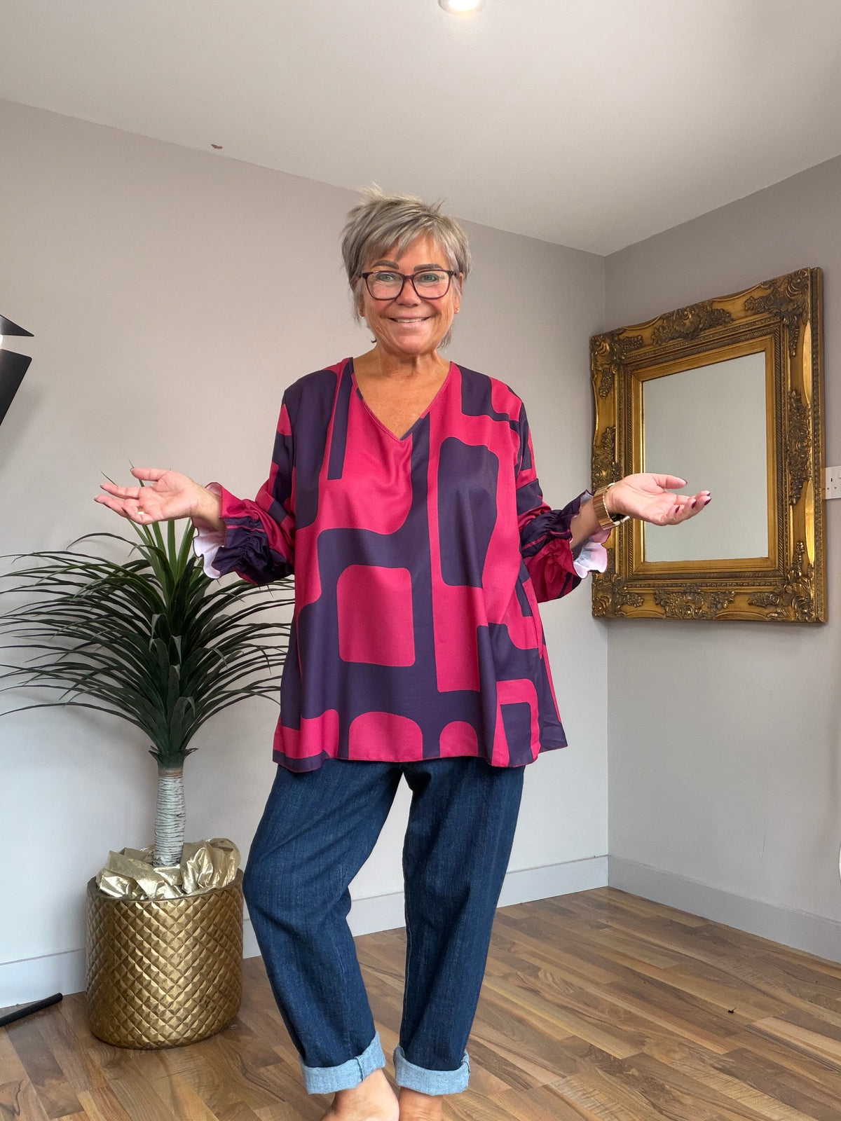 🔥Sale No Return - Monochrome Lightweight Top