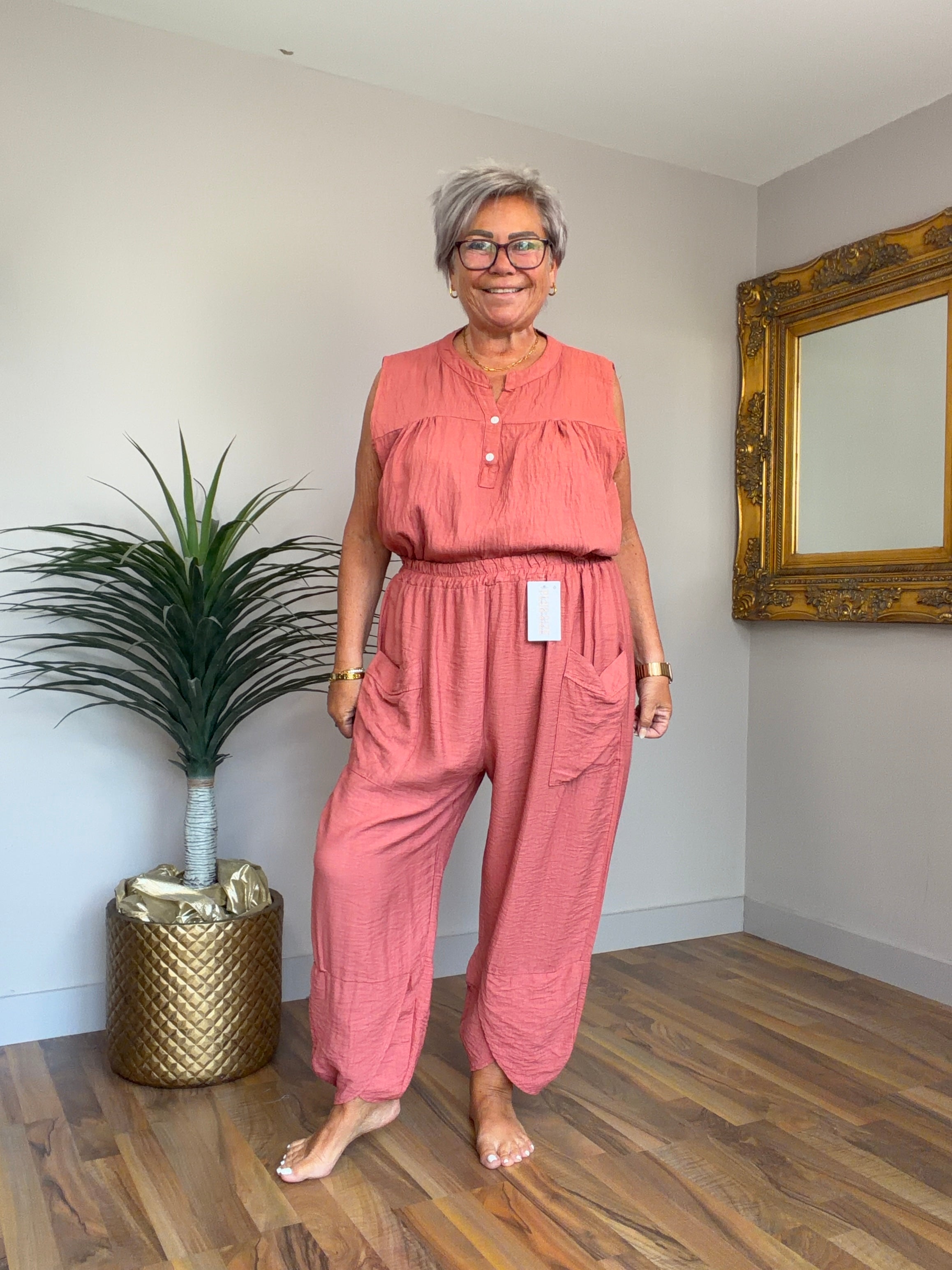 Savanna Sleeveless Top (matching tulip pants available )