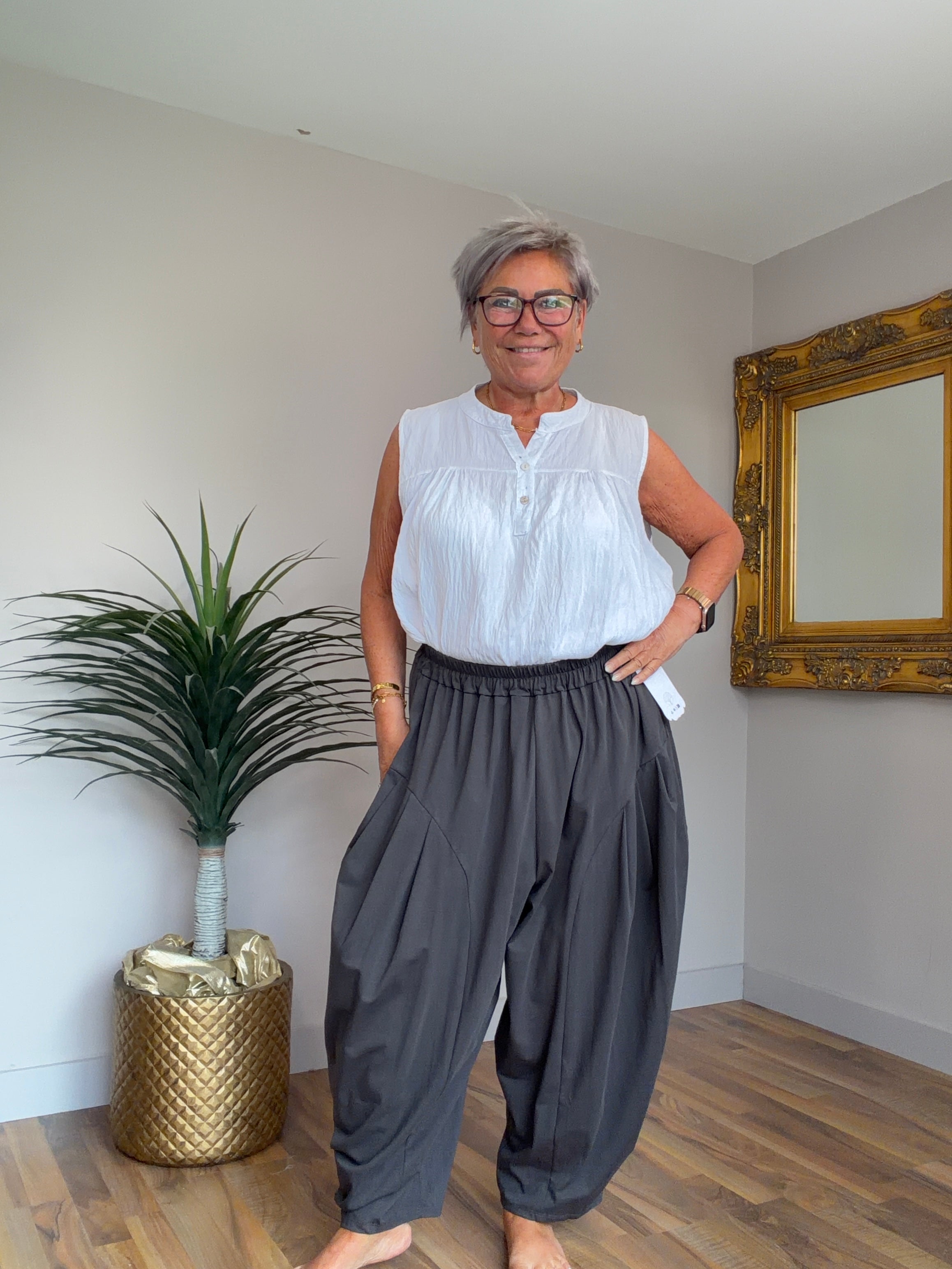 Pleated Jersey Cocoon Joggers