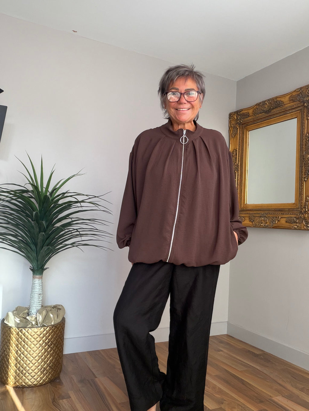Funnel Neck Lightweight Jacket