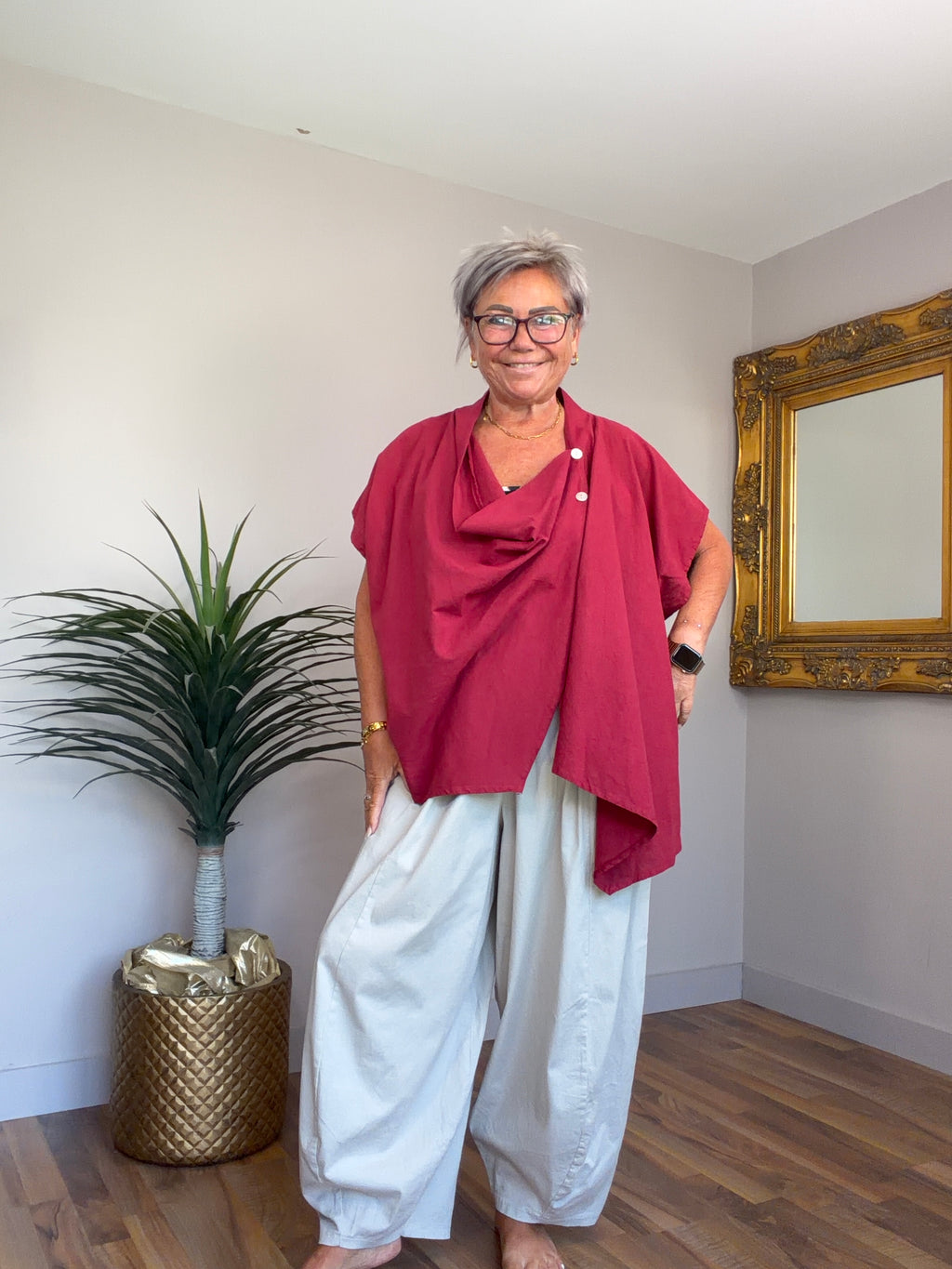 Trendy Linen Mix Crossover Jacket