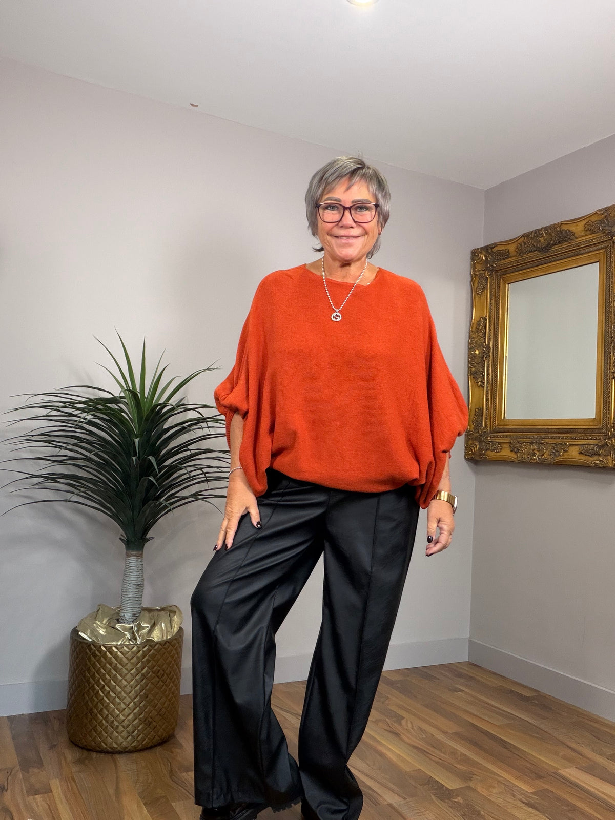 Slouch Balloon Sleeve Knit Top