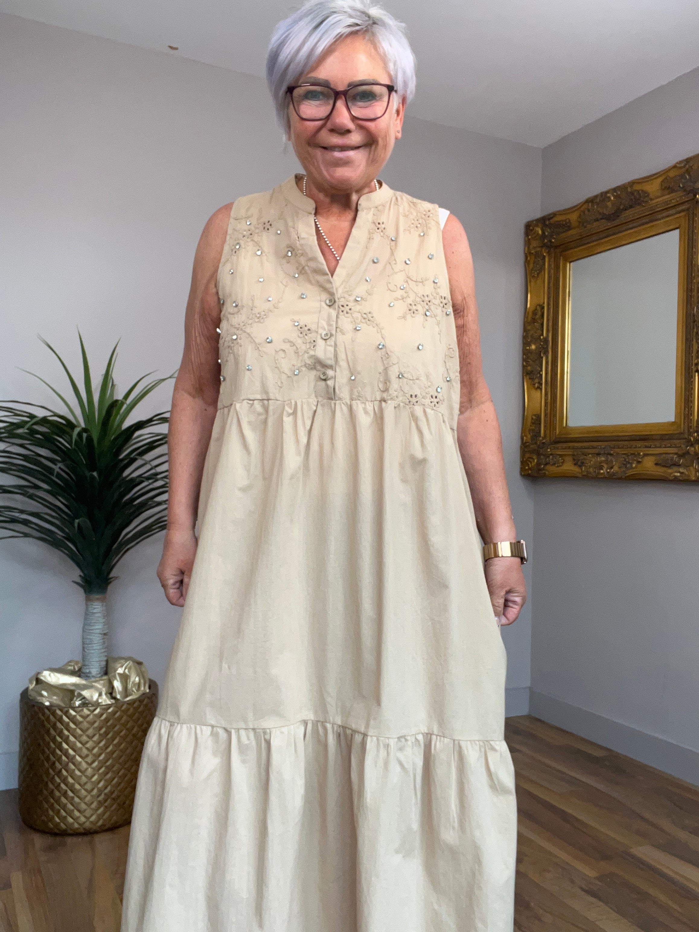 Flyout Diamonte Meadow Dress