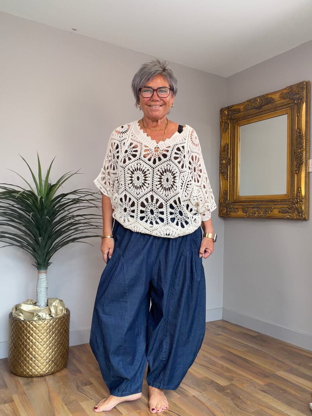 Clara Cream Crochet Top