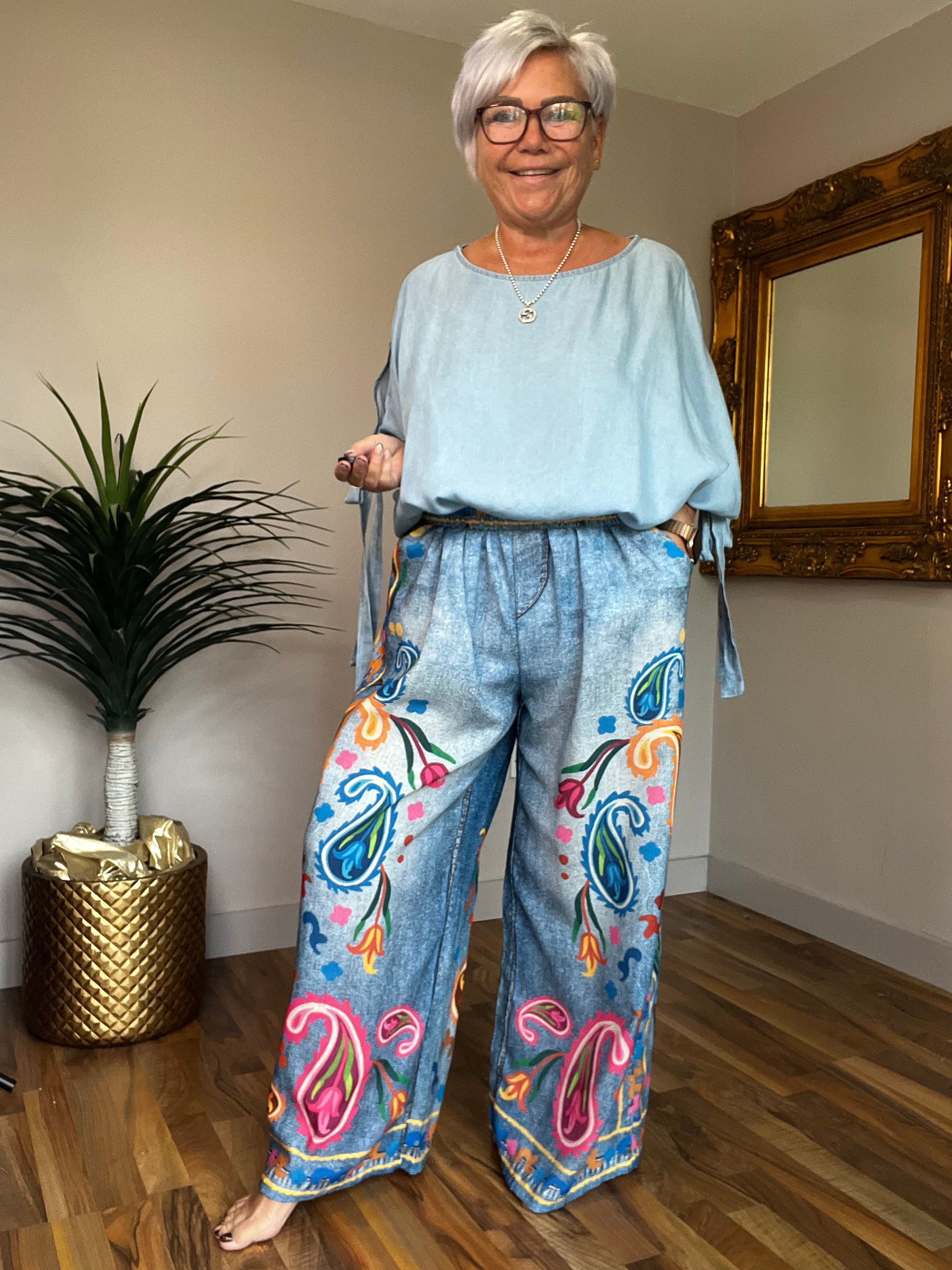 Colourful Paisley Palazzos