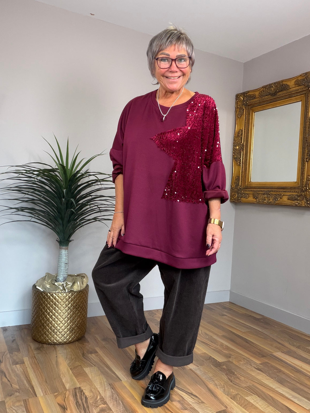 Sequin Star Sweat