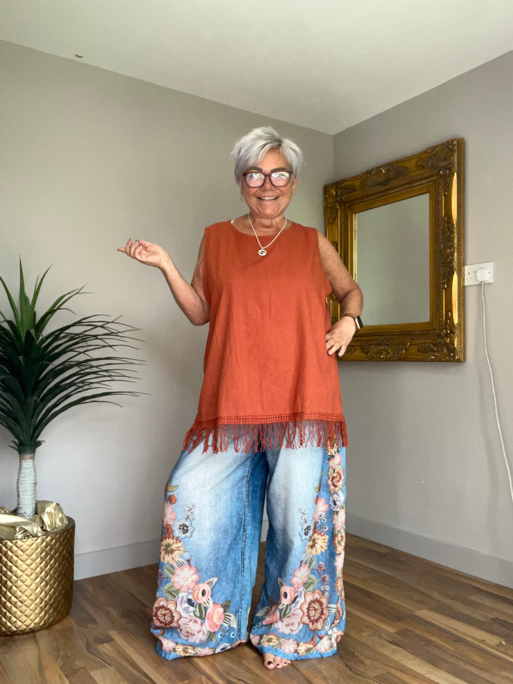Cotton & Linen Mix Tassel Vest