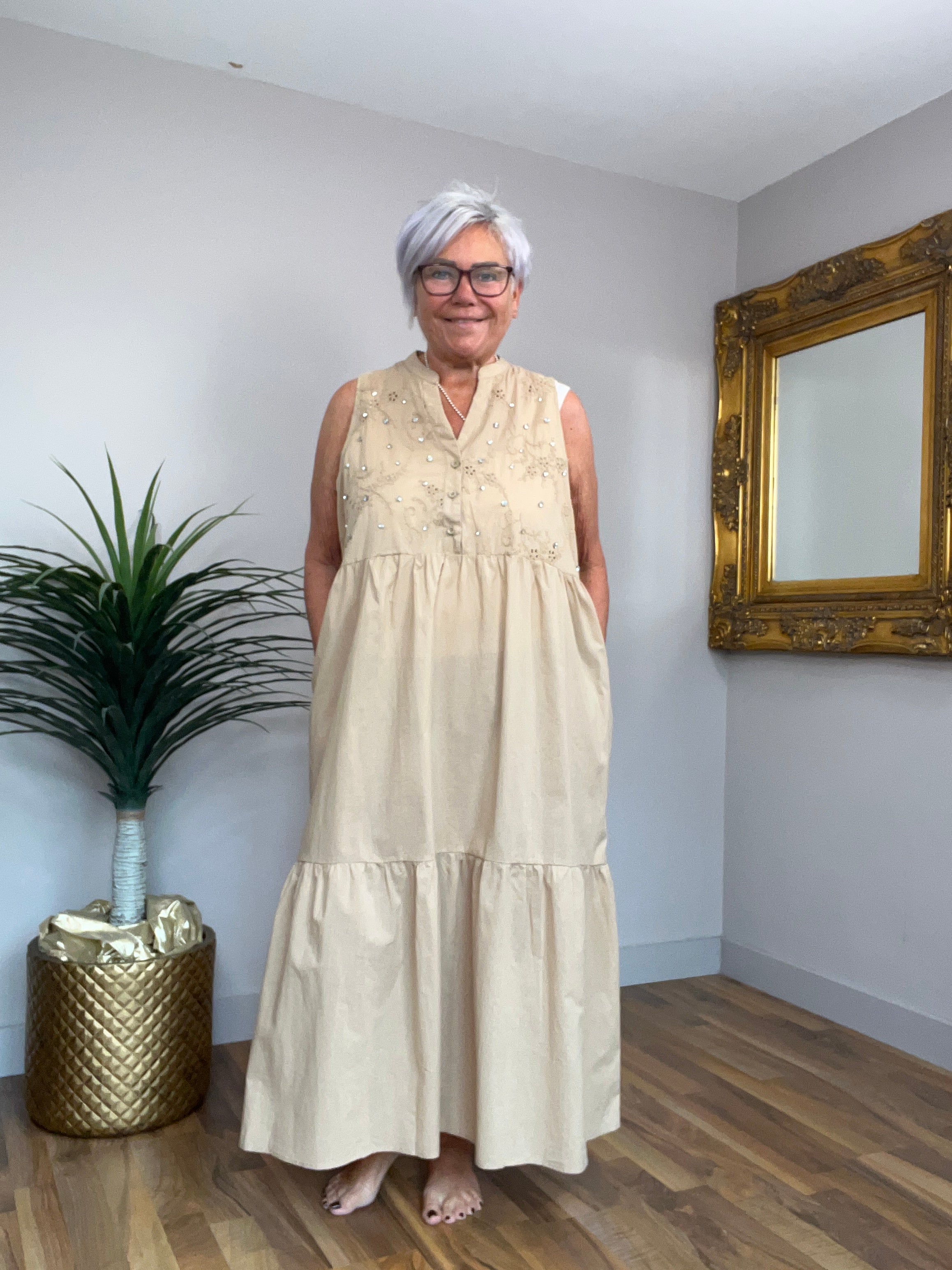 Flyout Diamonte Meadow Dress