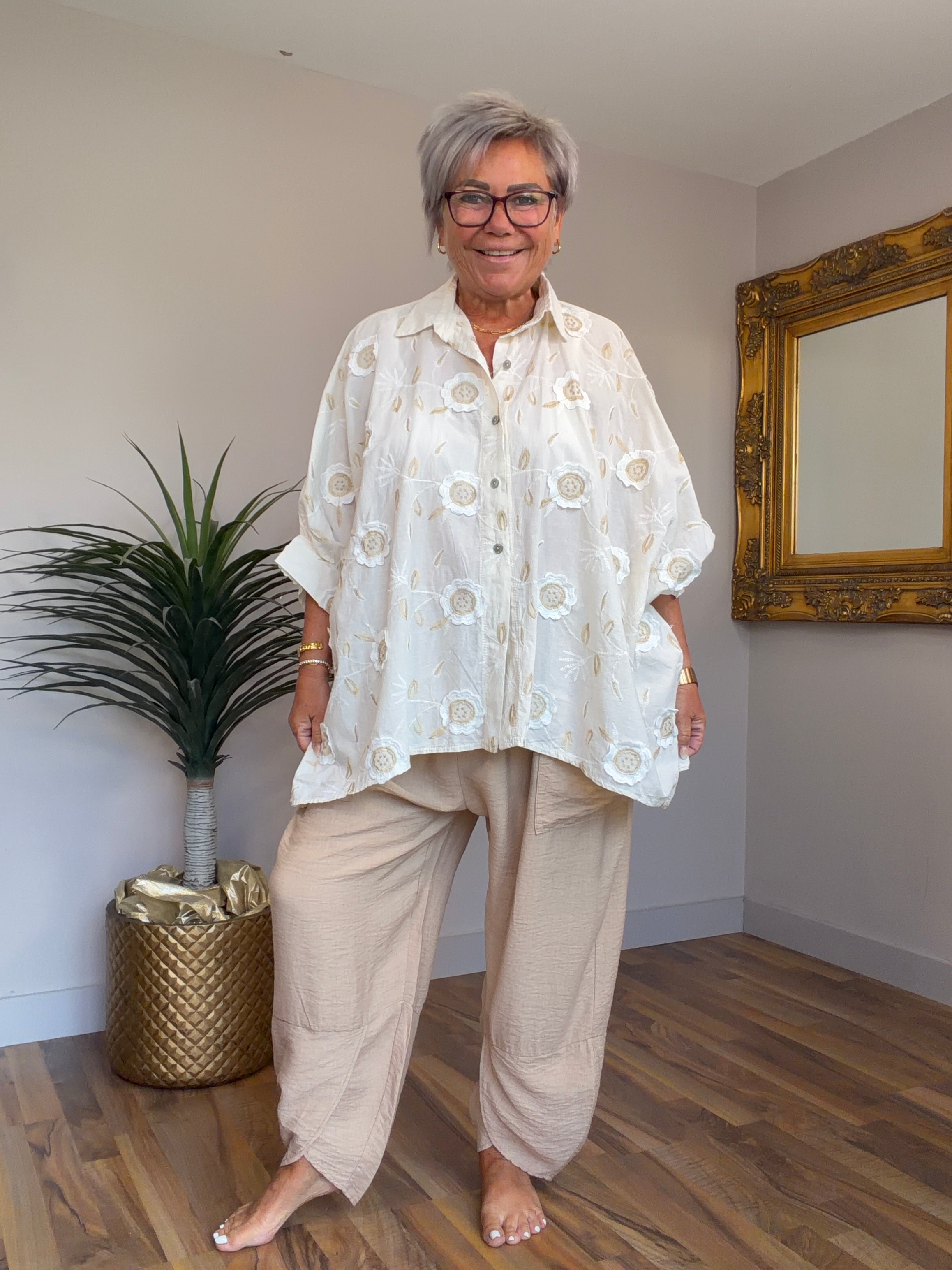 Petal Oversized Top