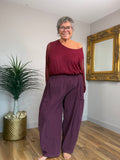 Needlecord Barrel Leg Pants