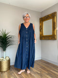 Stretch Denim Smock Dress