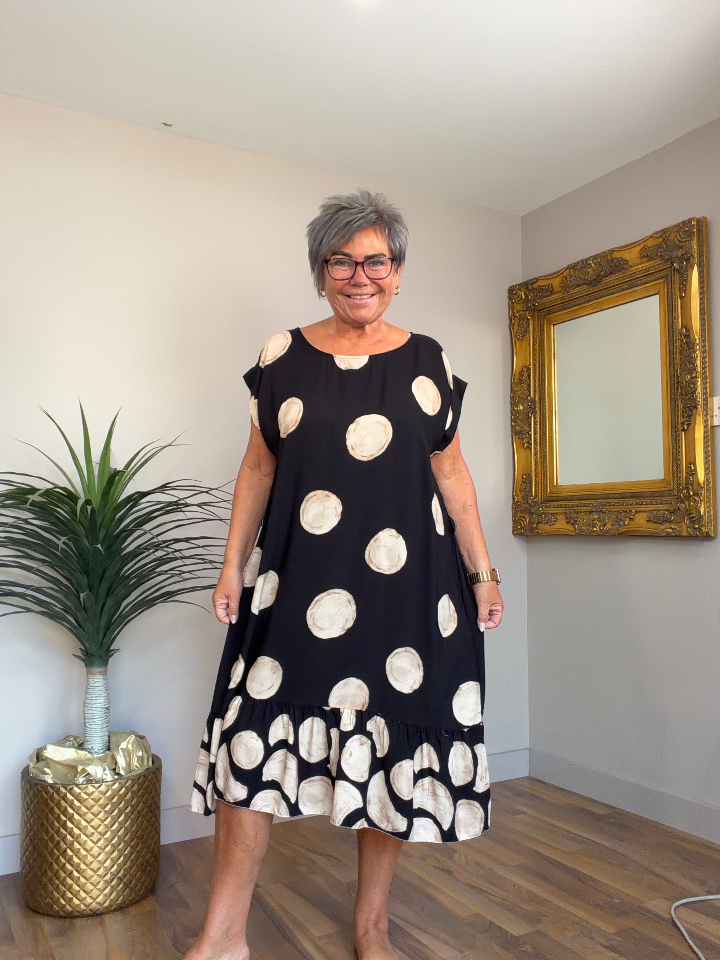 Penelope Polka Belted Dress