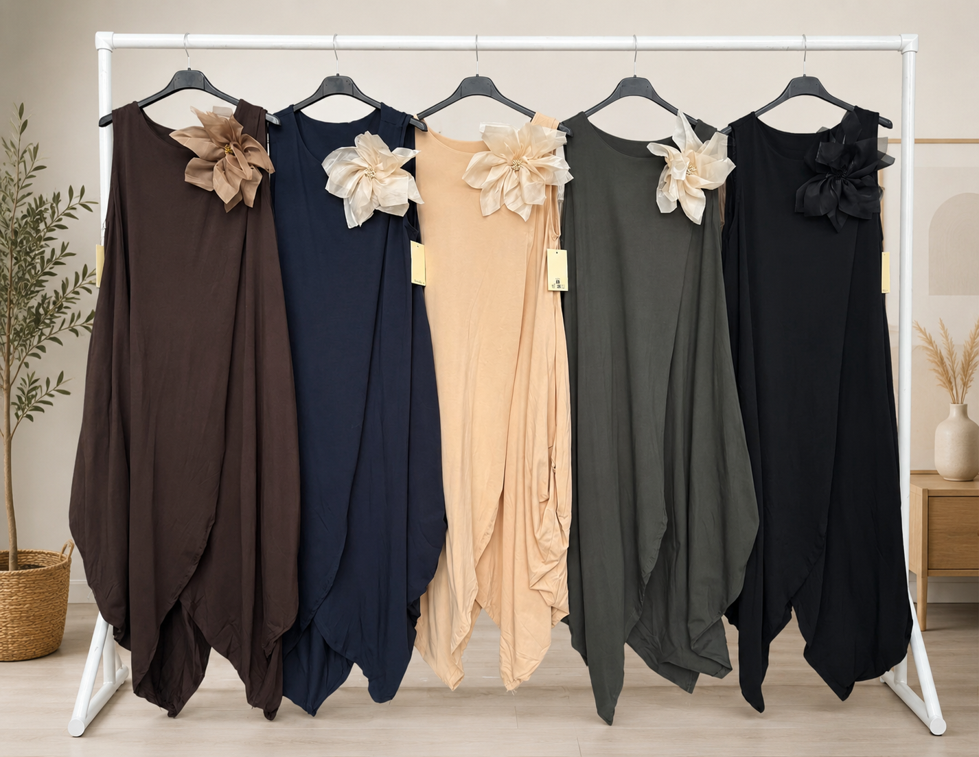 Calista Corsage Crossover Dress