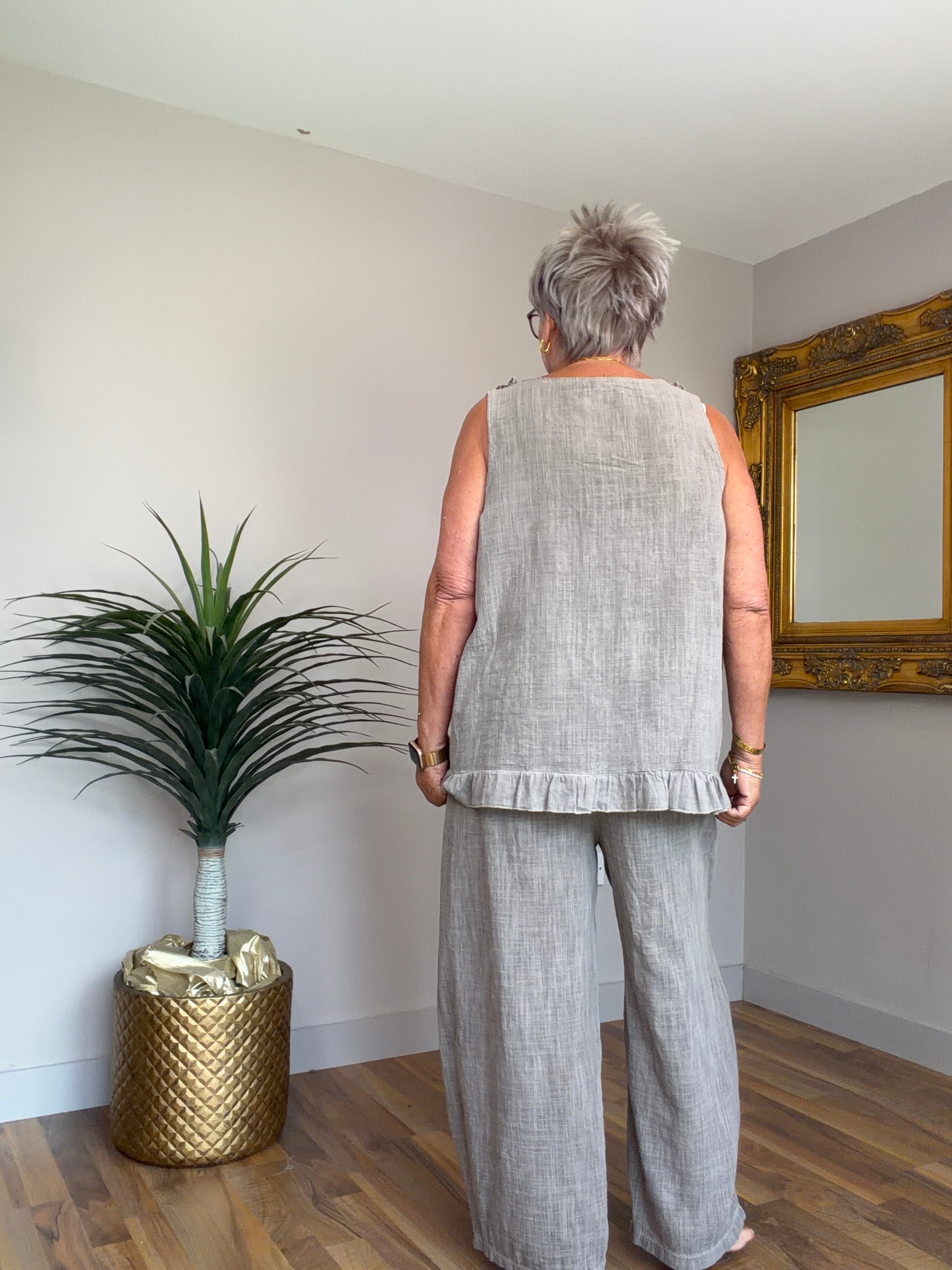 Colina Cotton Barrel Leg Pant Co-Ord