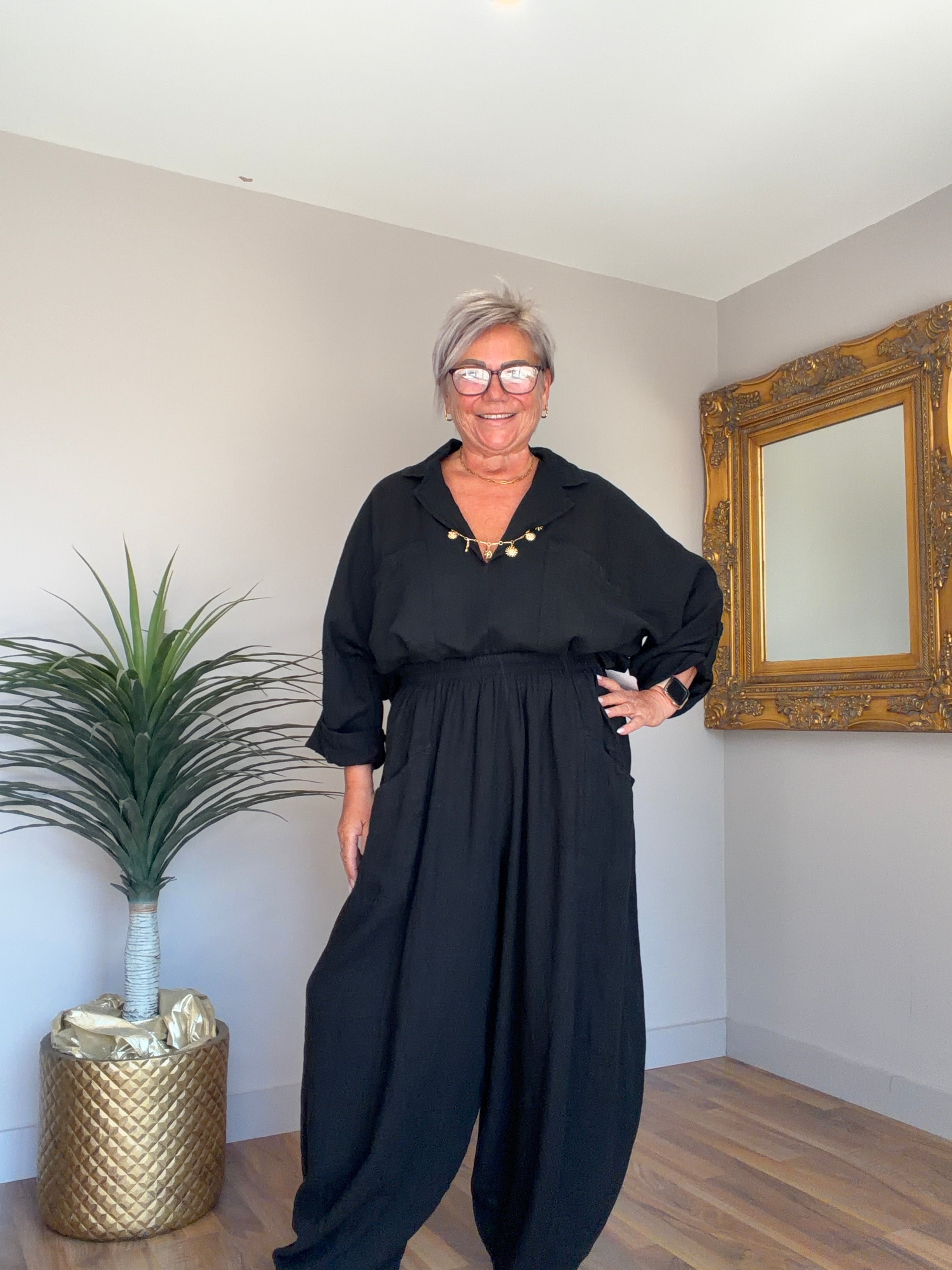 Lucinda Barrel Leg Linen Mix Pants (matching top available)