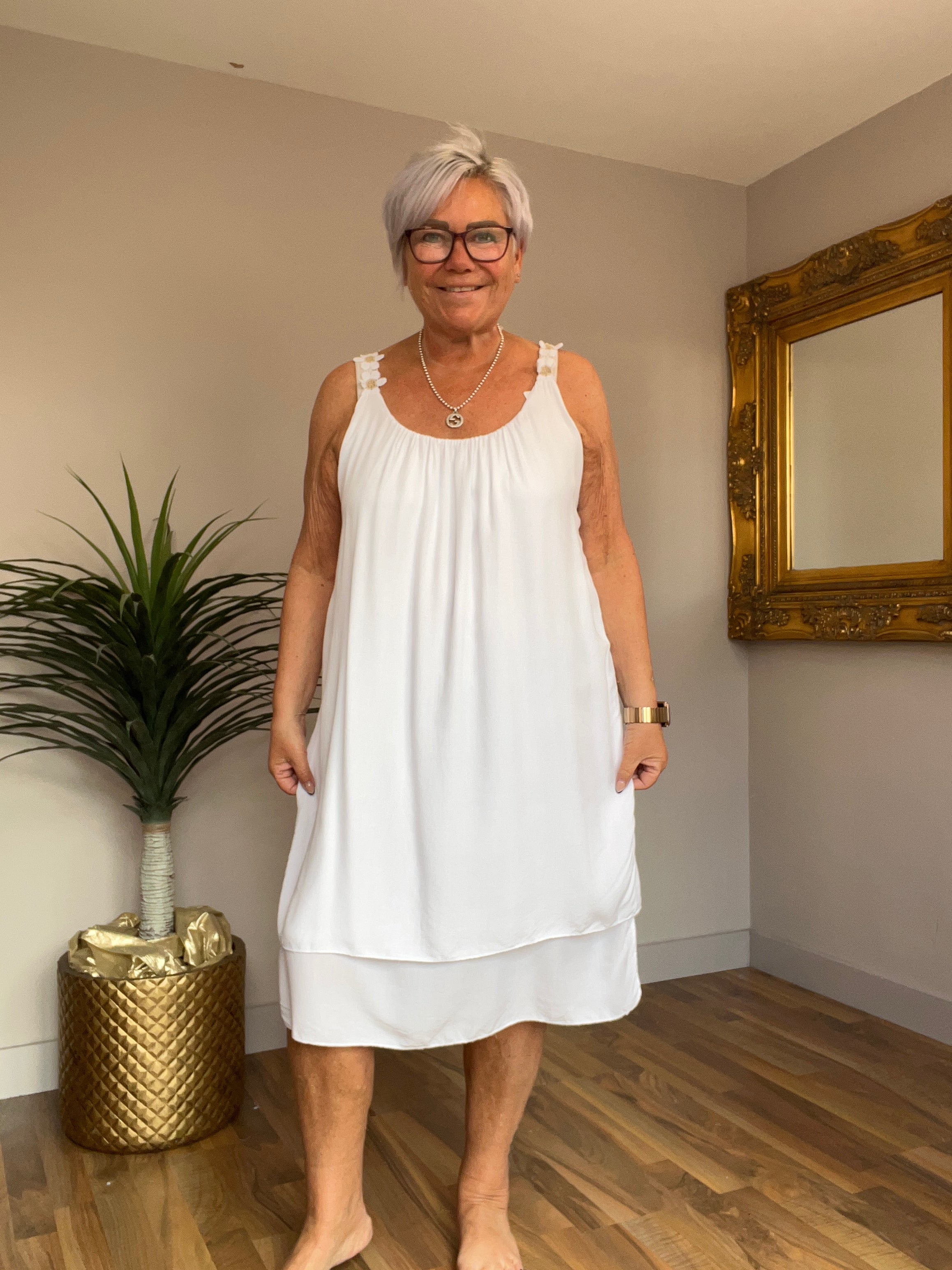 Daisy Strap Tunic Dress