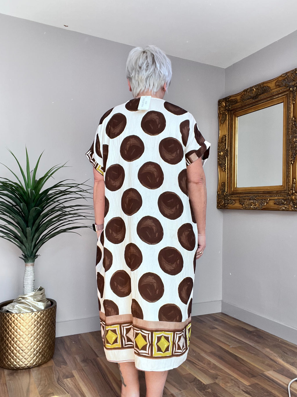 Stunning Polka Dot Shirt Dress