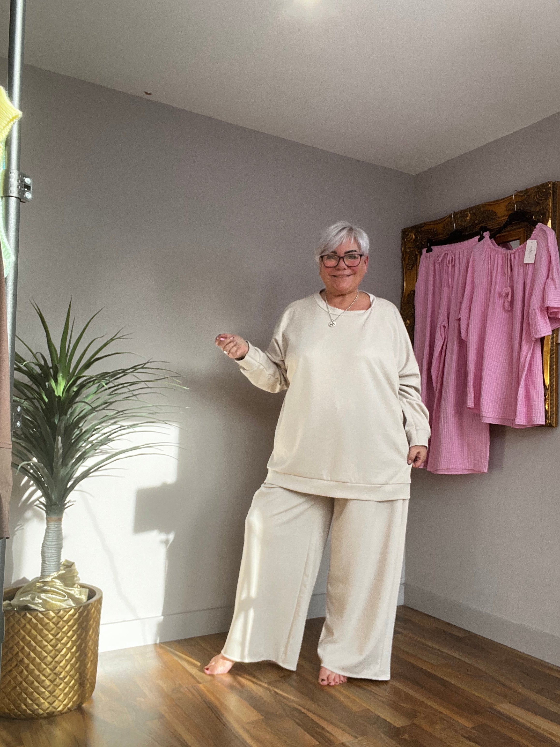 Plain Scuba Loungewear Set