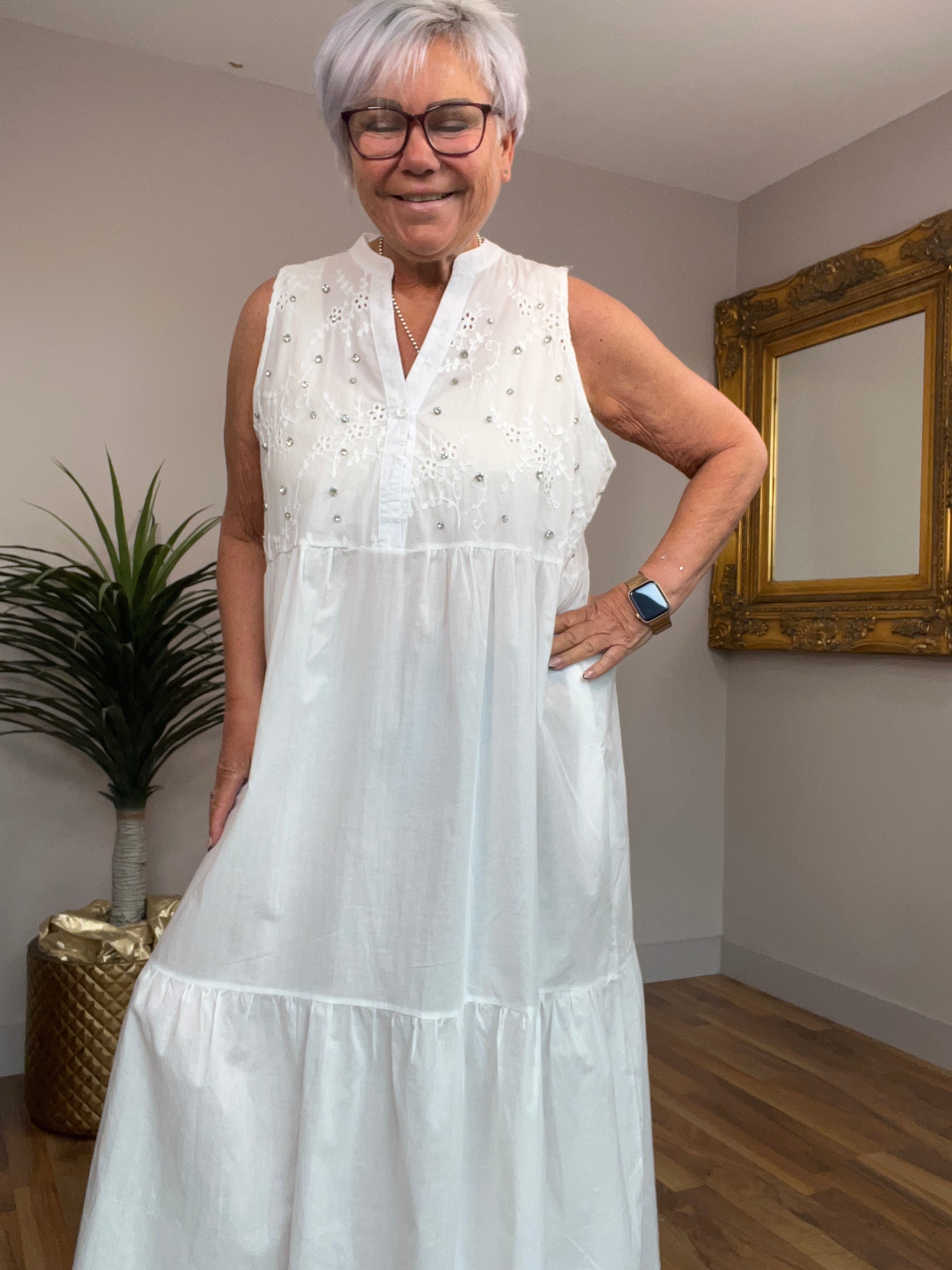 Flyout Diamonte Meadow Dress