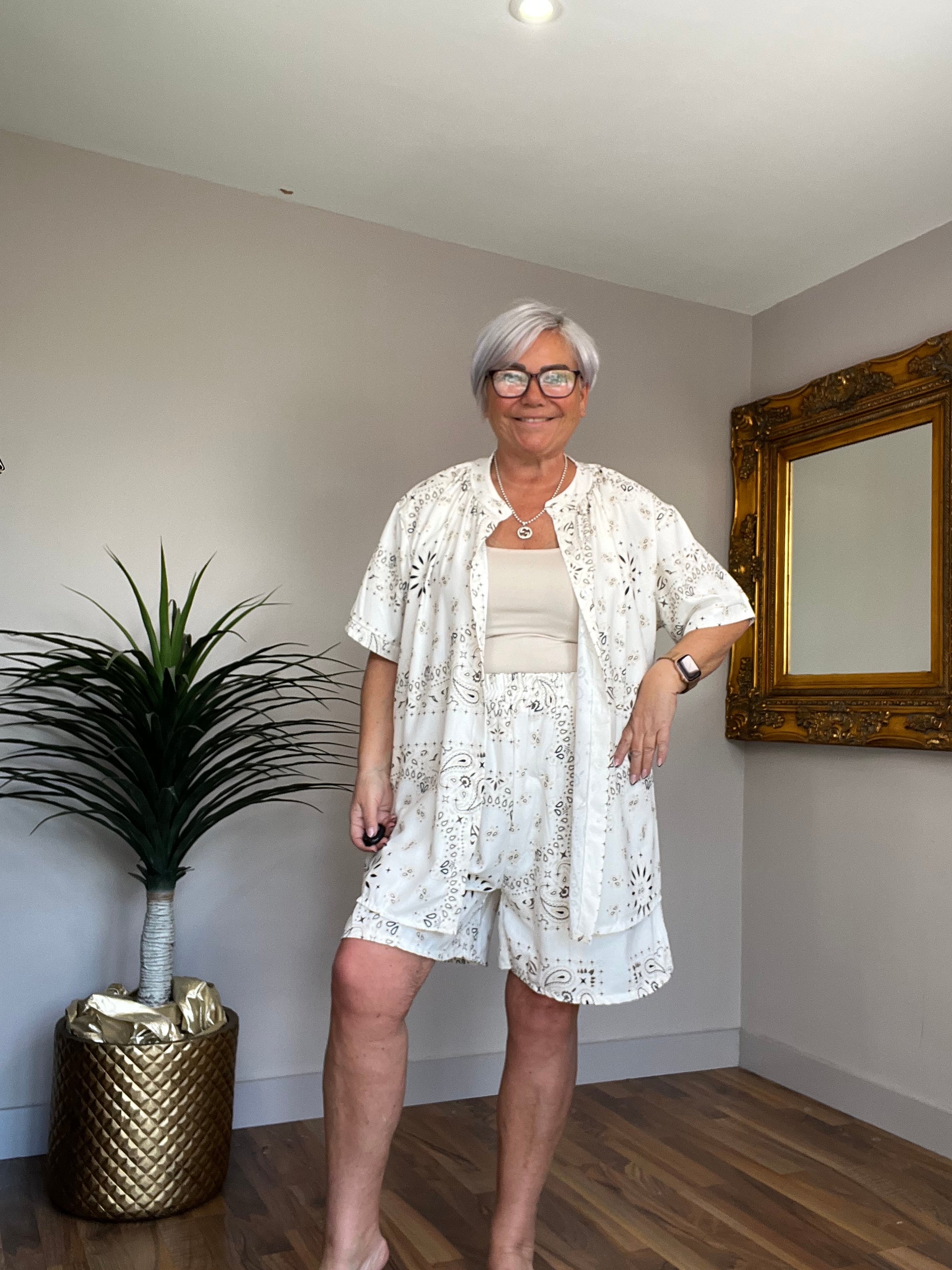 🔥 Sale No Return - Paisley Short Co Ord