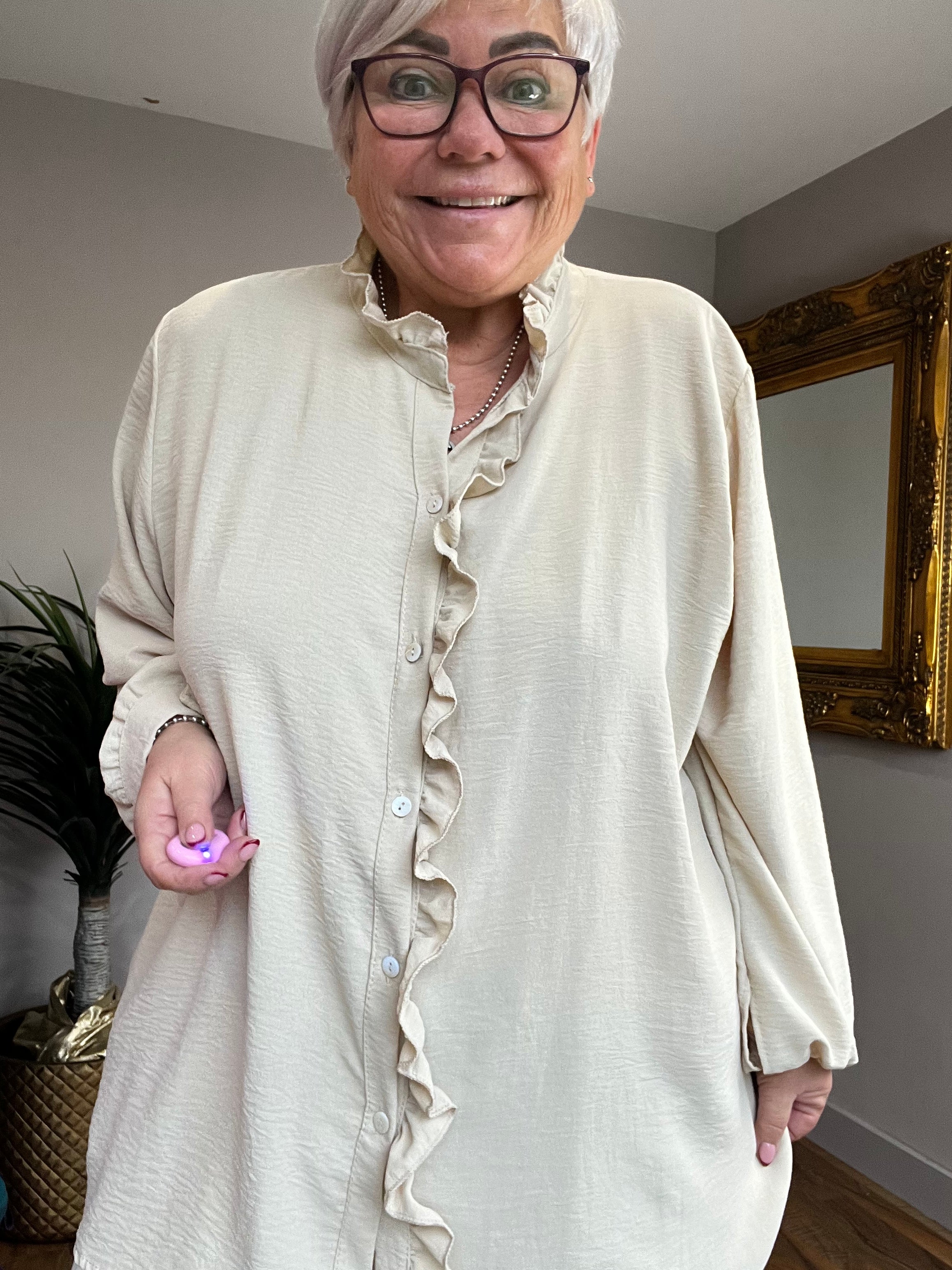 🔥 Sale No Return - Flora Frill Blouse