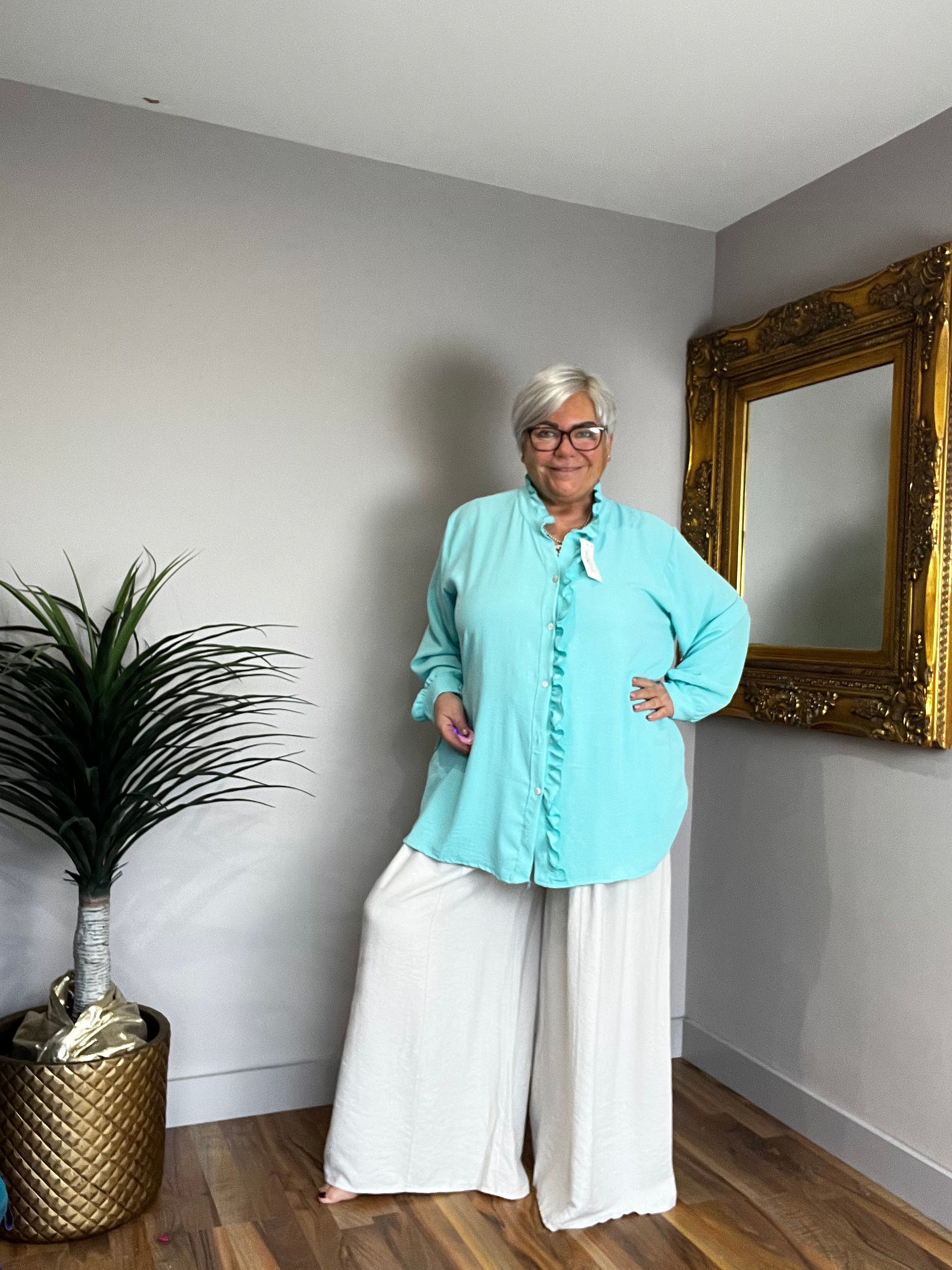 🔥 Sale No Return - Flora Frill Blouse