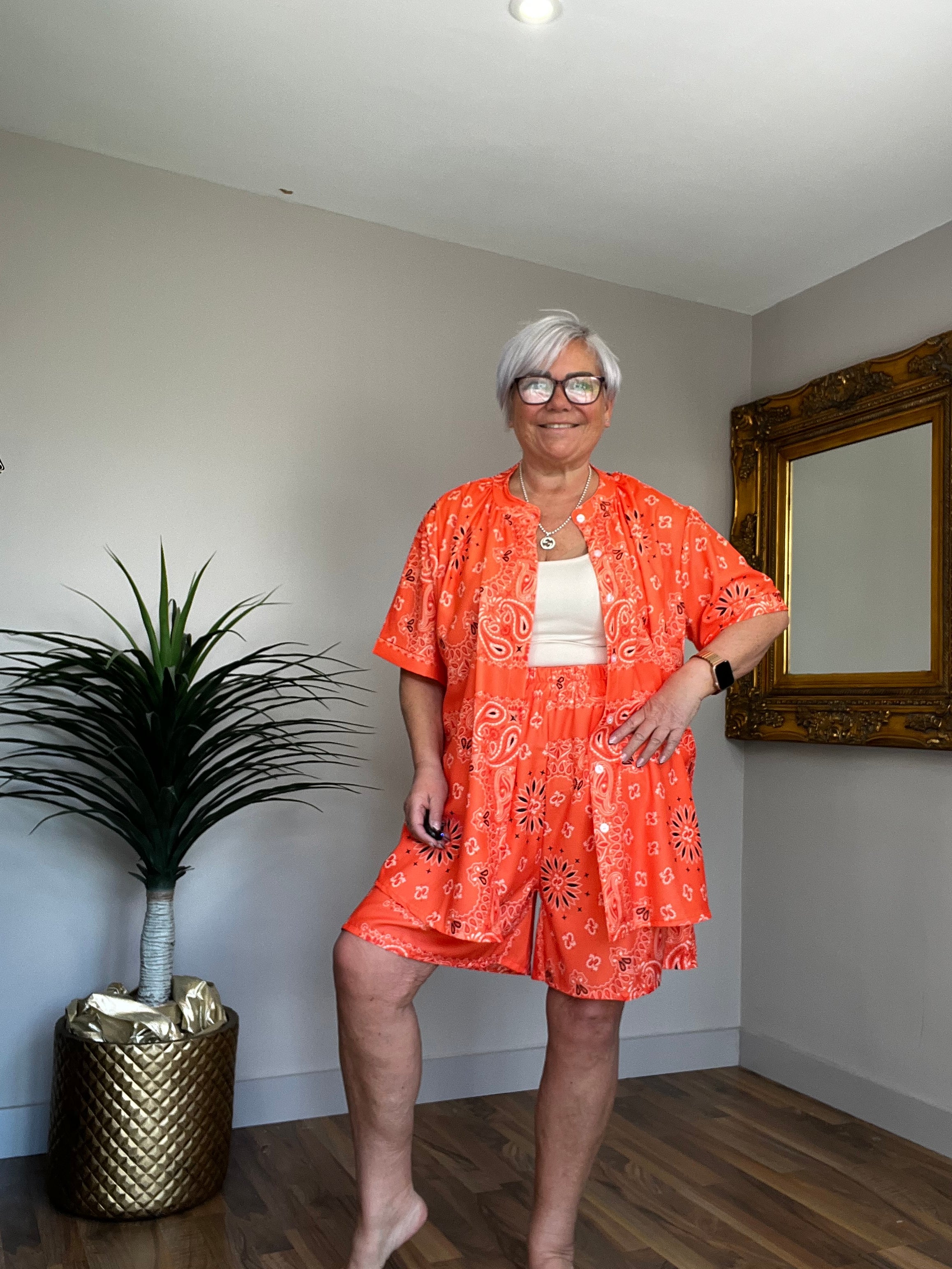 🔥 Sale No Return - Paisley Short Co Ord