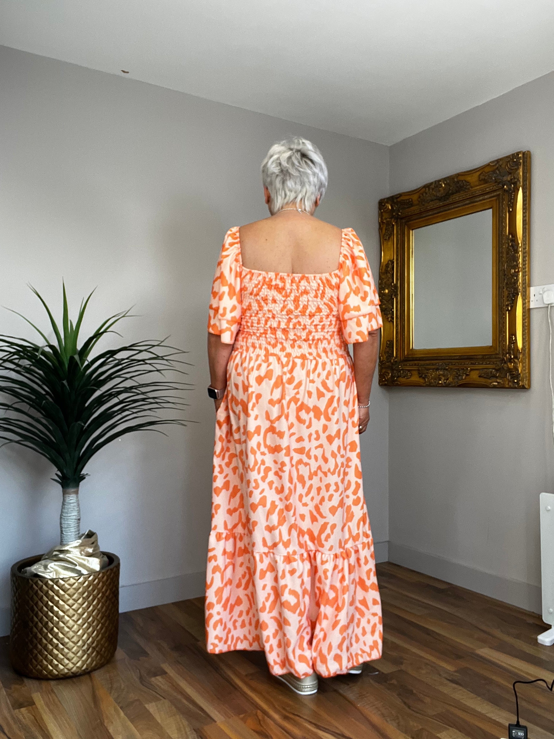 Pattie Patterned Bardot Dress