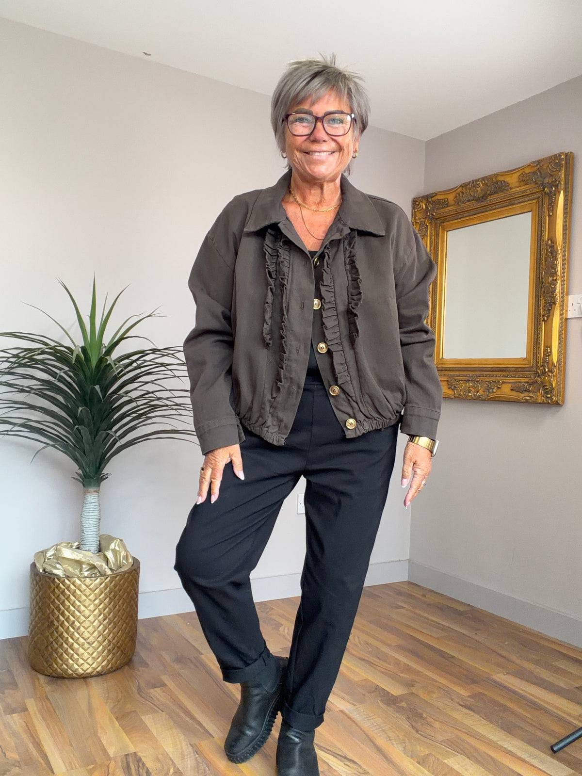 Size 14/16 Ruffle Denim Jacket