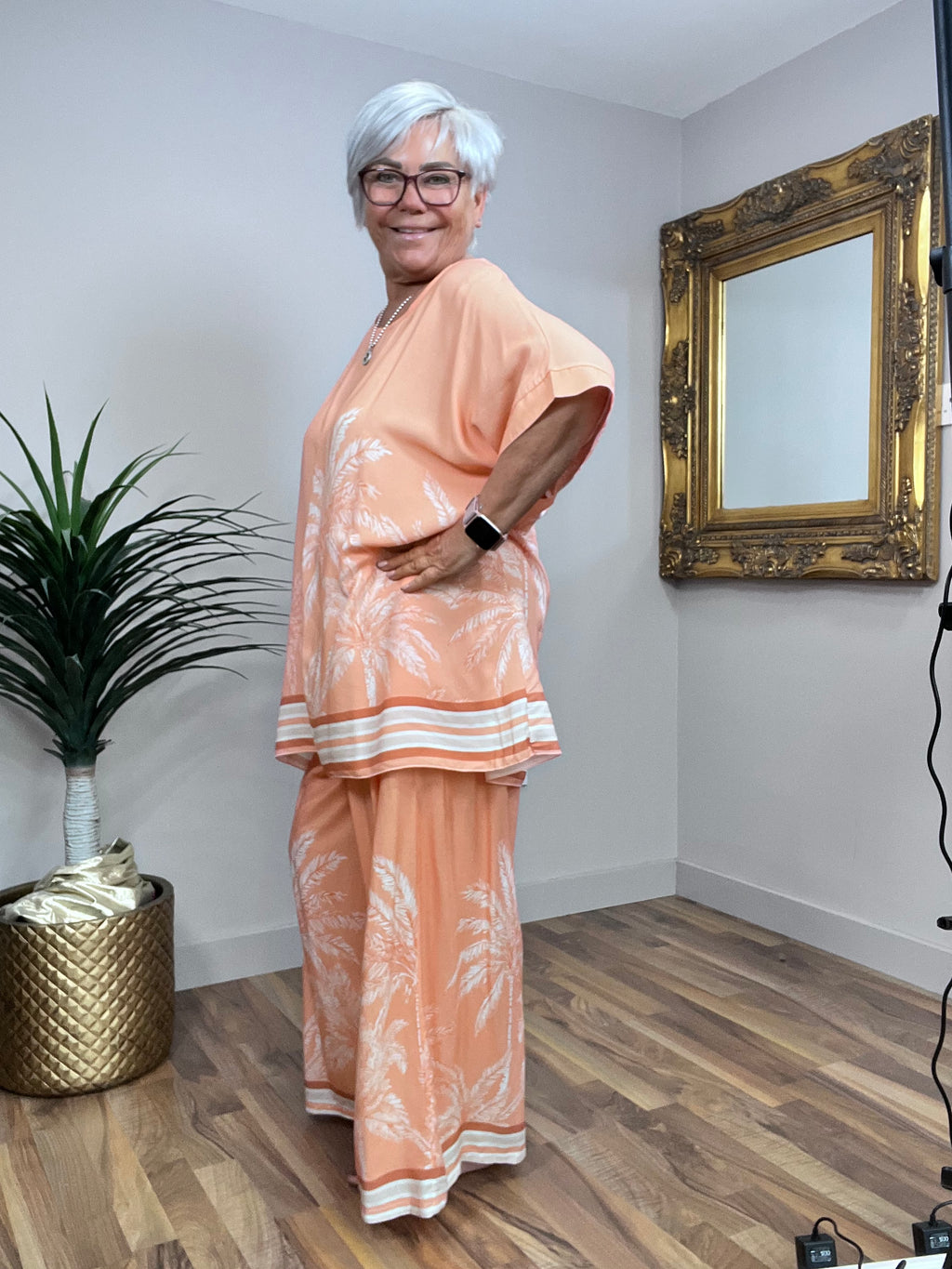 🔥 Sale No Return - Palm Tree  Palazzo ONLY