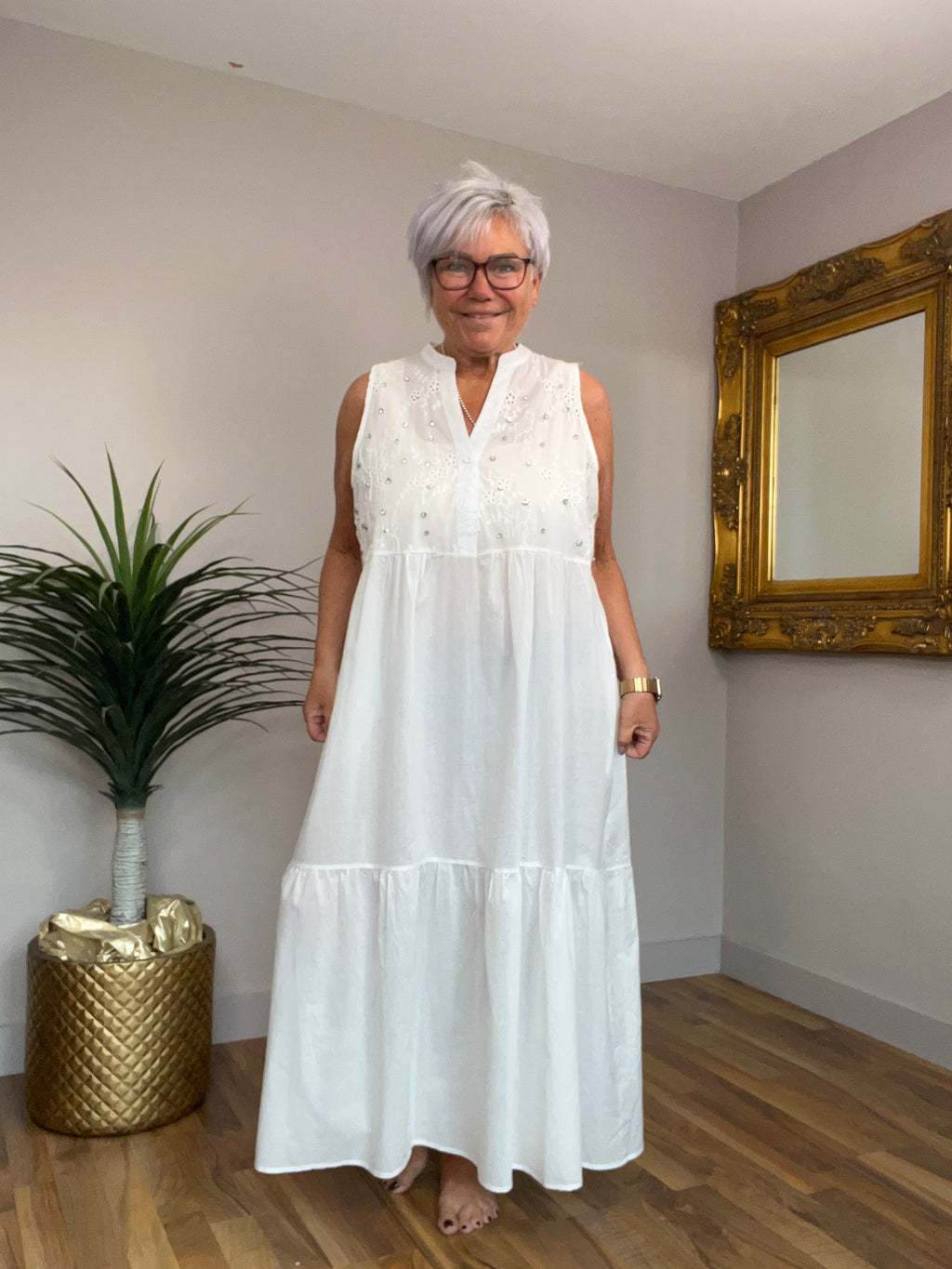 Flyout Diamonte Meadow Dress