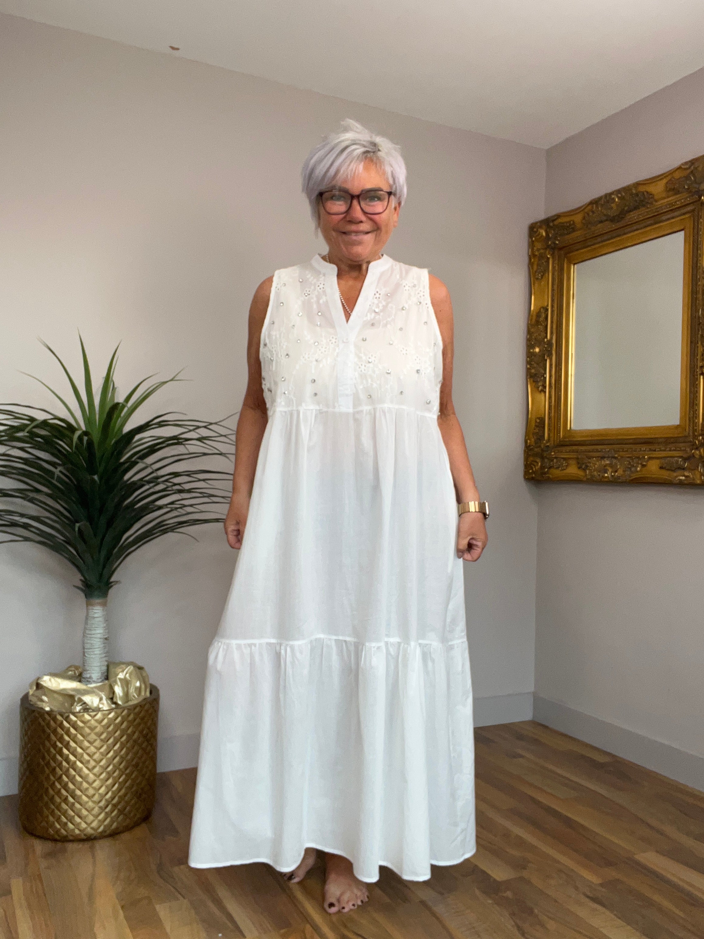 Flyout Diamonte Meadow Dress